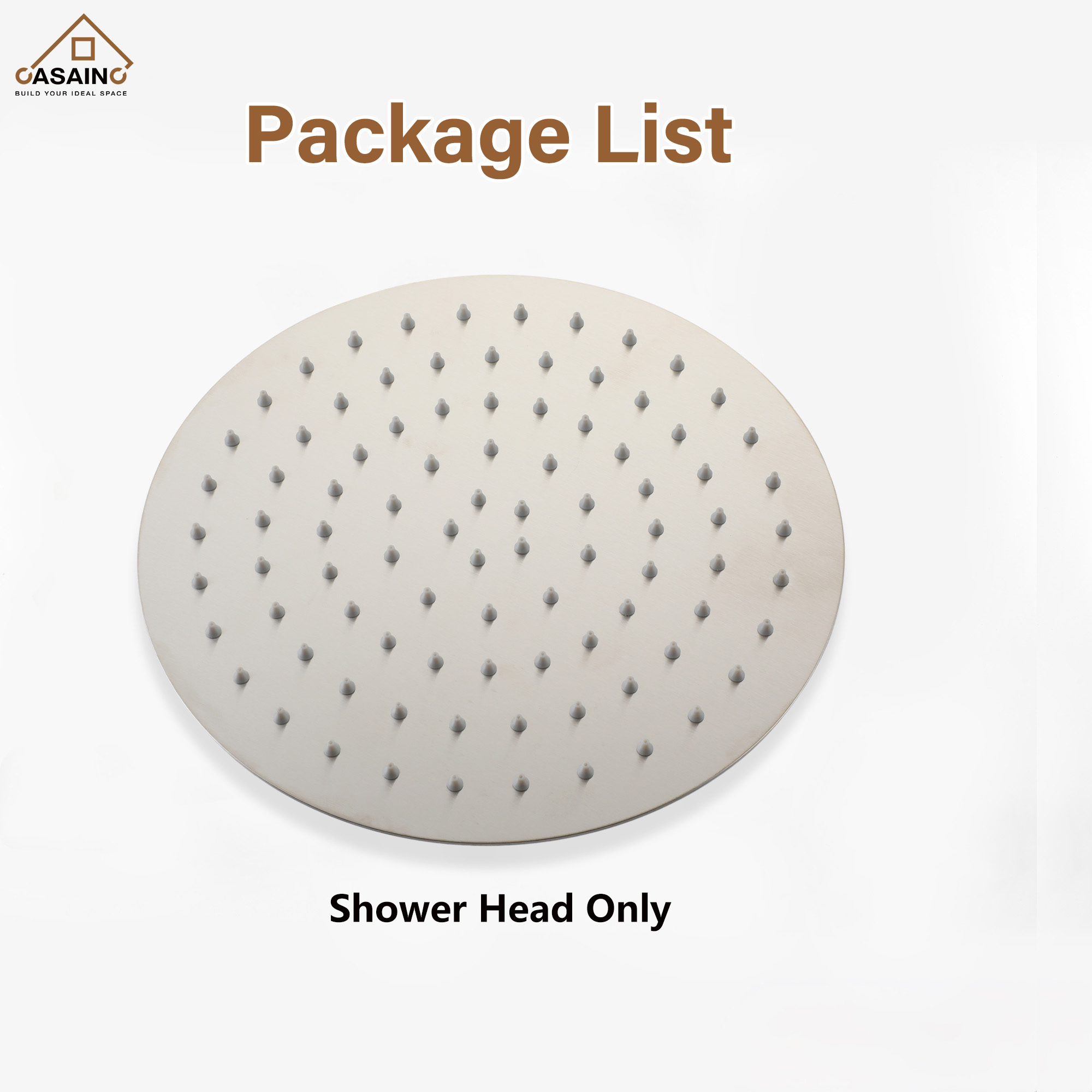 10"/12" Round Rain Shower Head Stainless Steel Rain Showerhead