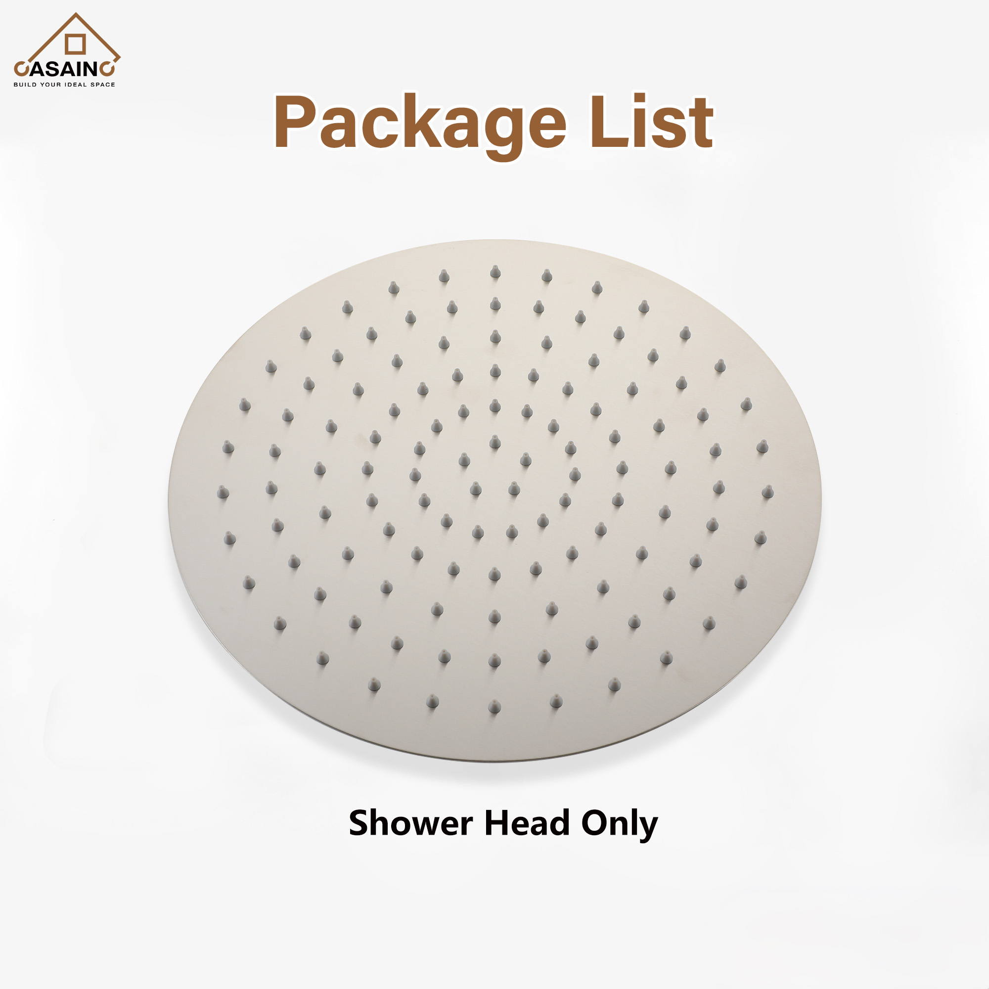 10"/12" Round Rain Shower Head Stainless Steel Rain Showerhead