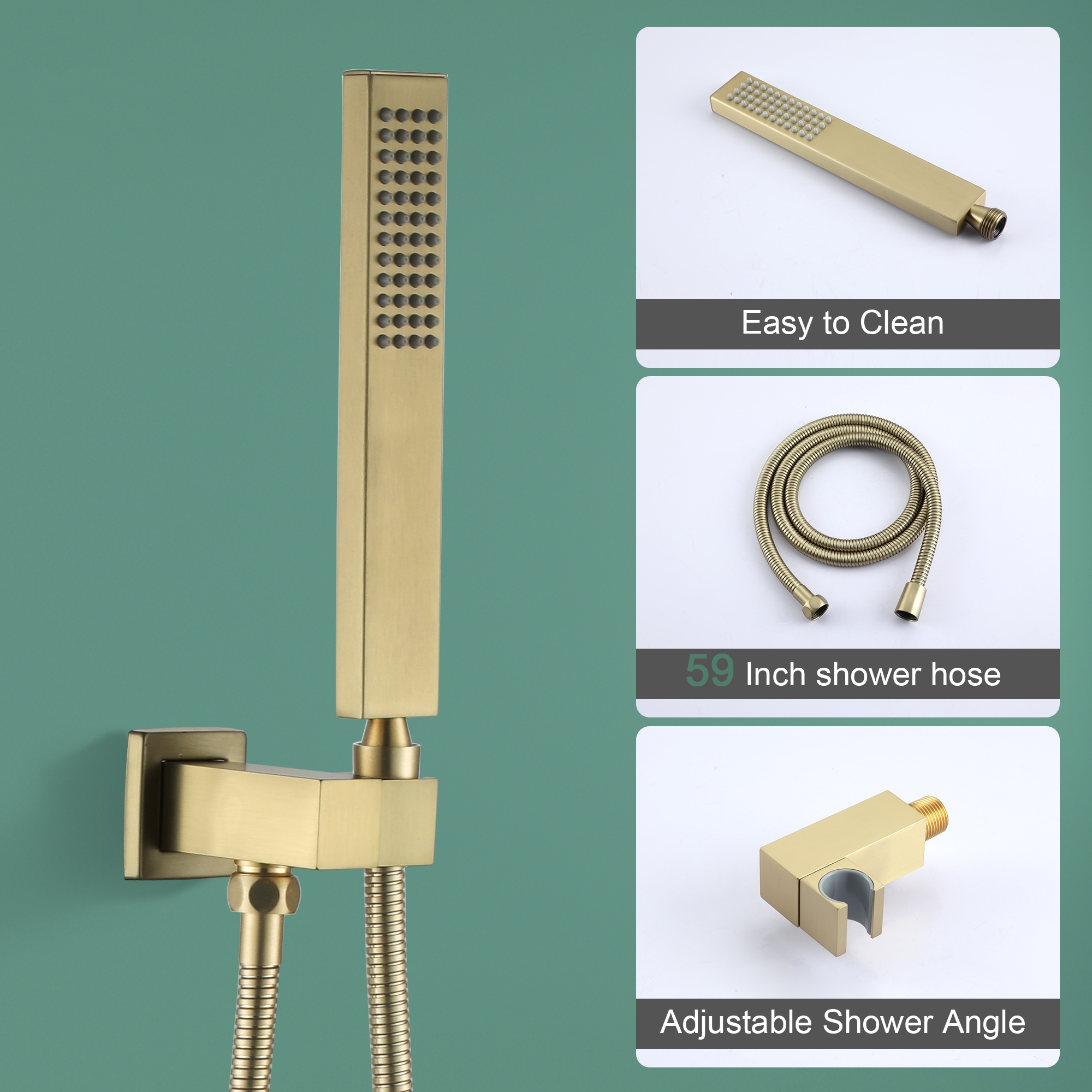 10-inch/12inch 3-Function Shower System With Bathtub Spout