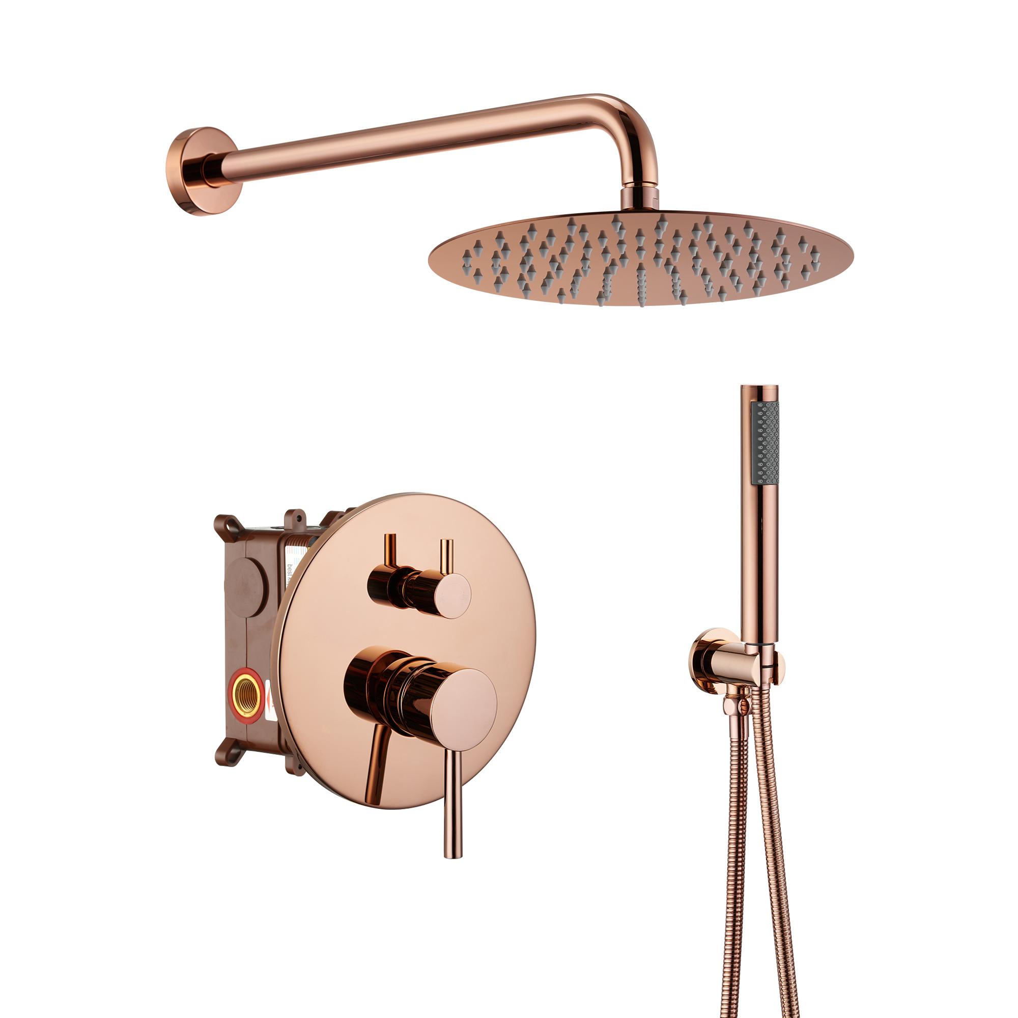 10" High-Pressure Round Shower System with Pressure Balance Valve