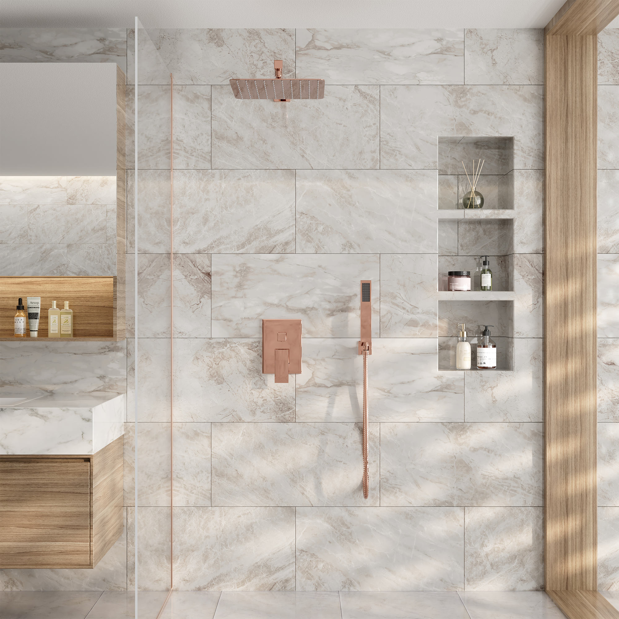 10" 2-Function Wall Mount Shower System with CUPC Certified Valve