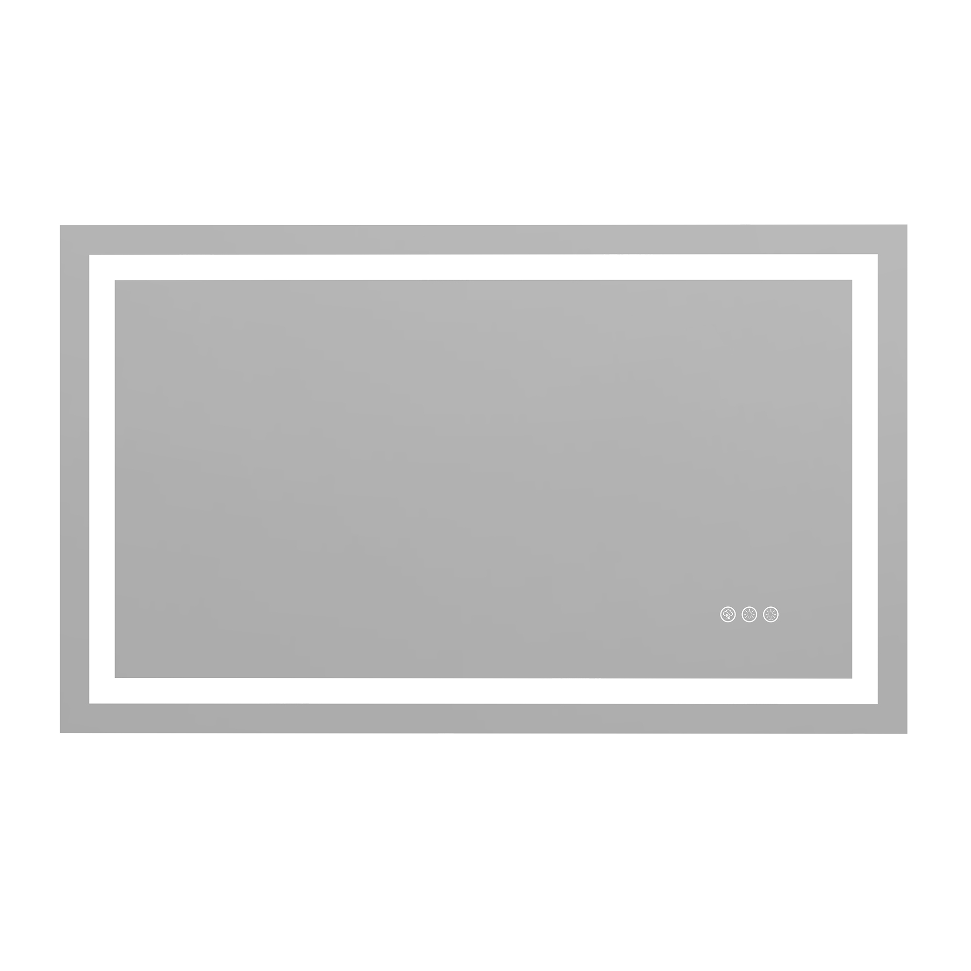 Tempered RGB LED Bathroom Mirror with Smart Controls & Anti-Fog