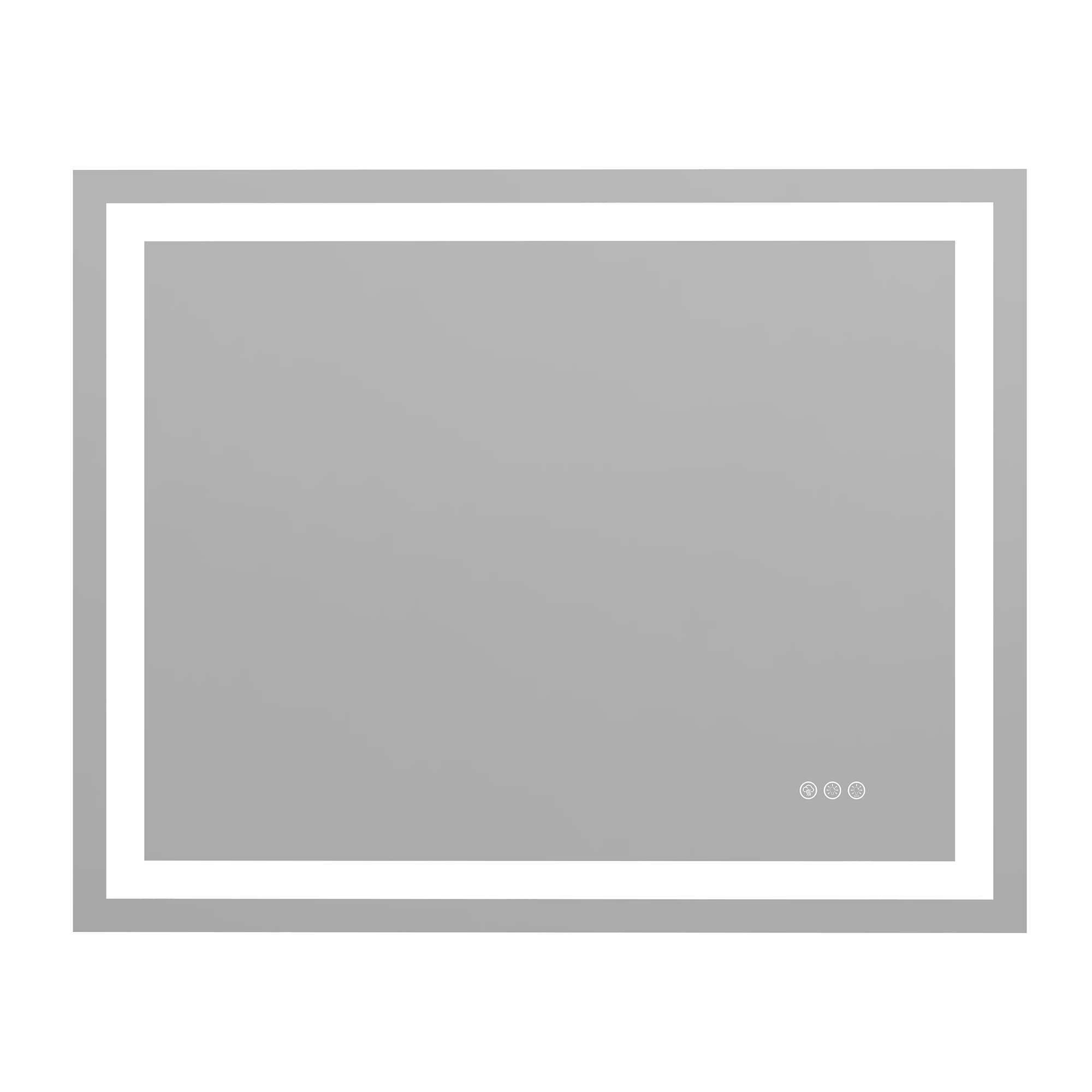 Tempered RGB LED Bathroom Mirror with Smart Controls & Anti-Fog