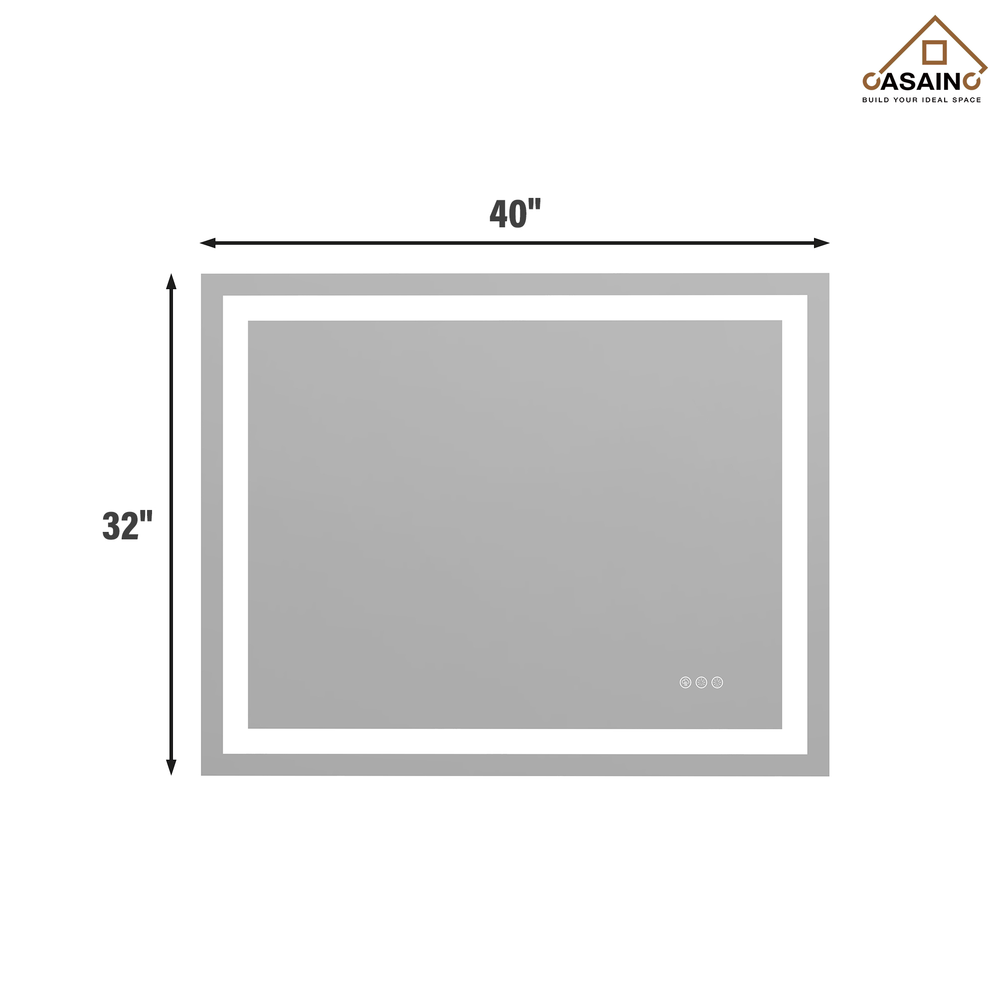 Tempered RGB LED Bathroom Mirror with Smart Controls & Anti-Fog