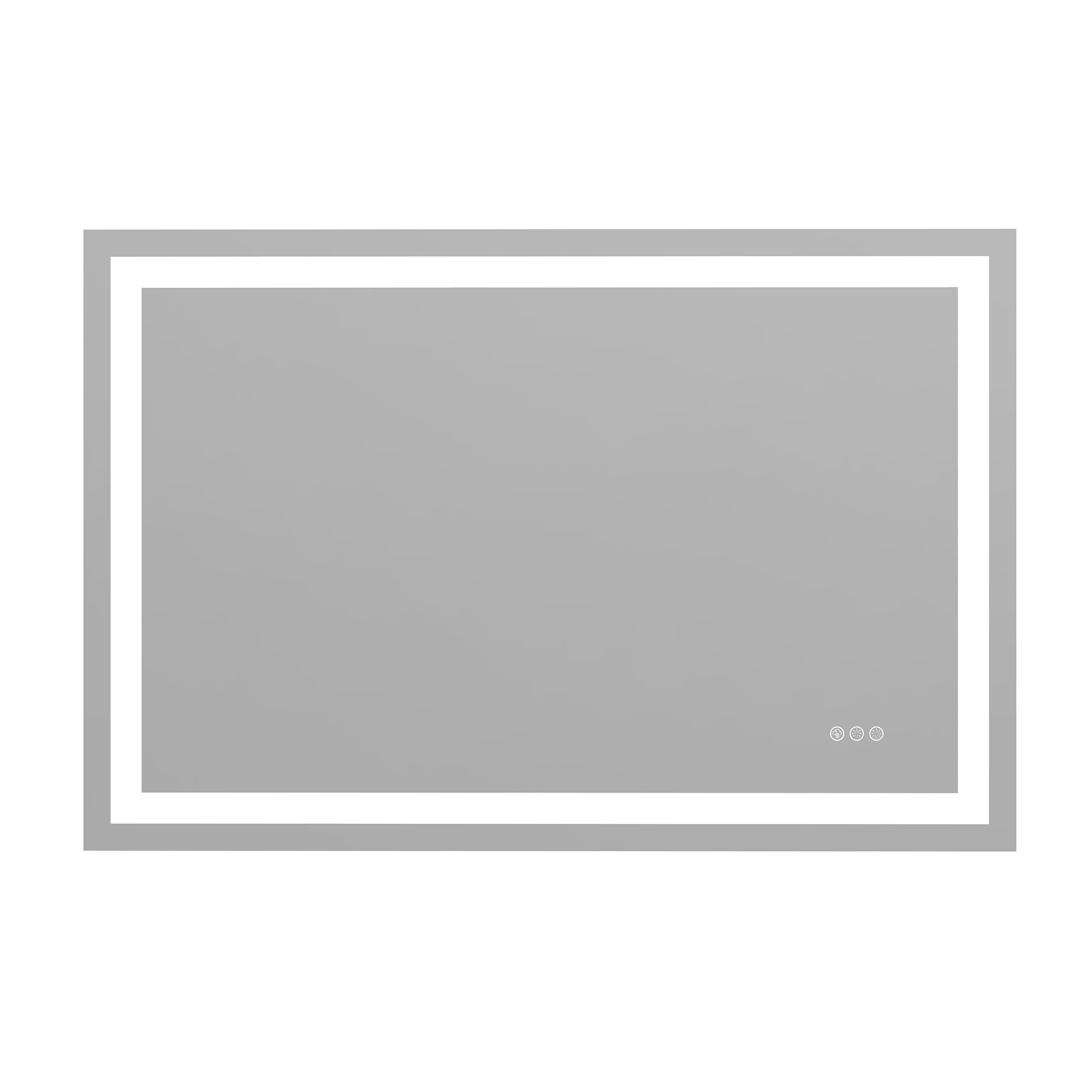 Tempered RGB LED Bathroom Mirror with Smart Controls & Anti-Fog