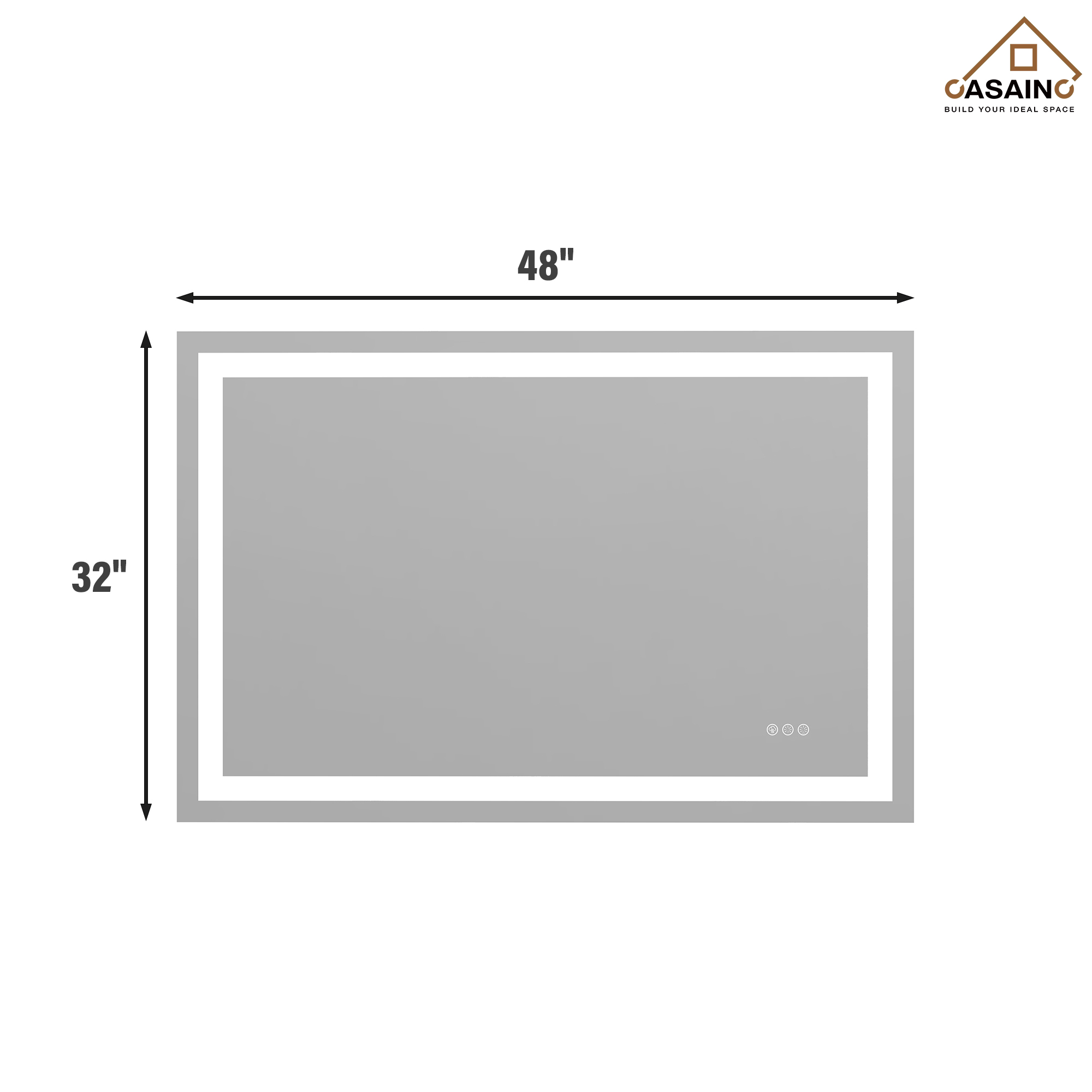 Tempered RGB LED Bathroom Mirror with Smart Controls & Anti-Fog