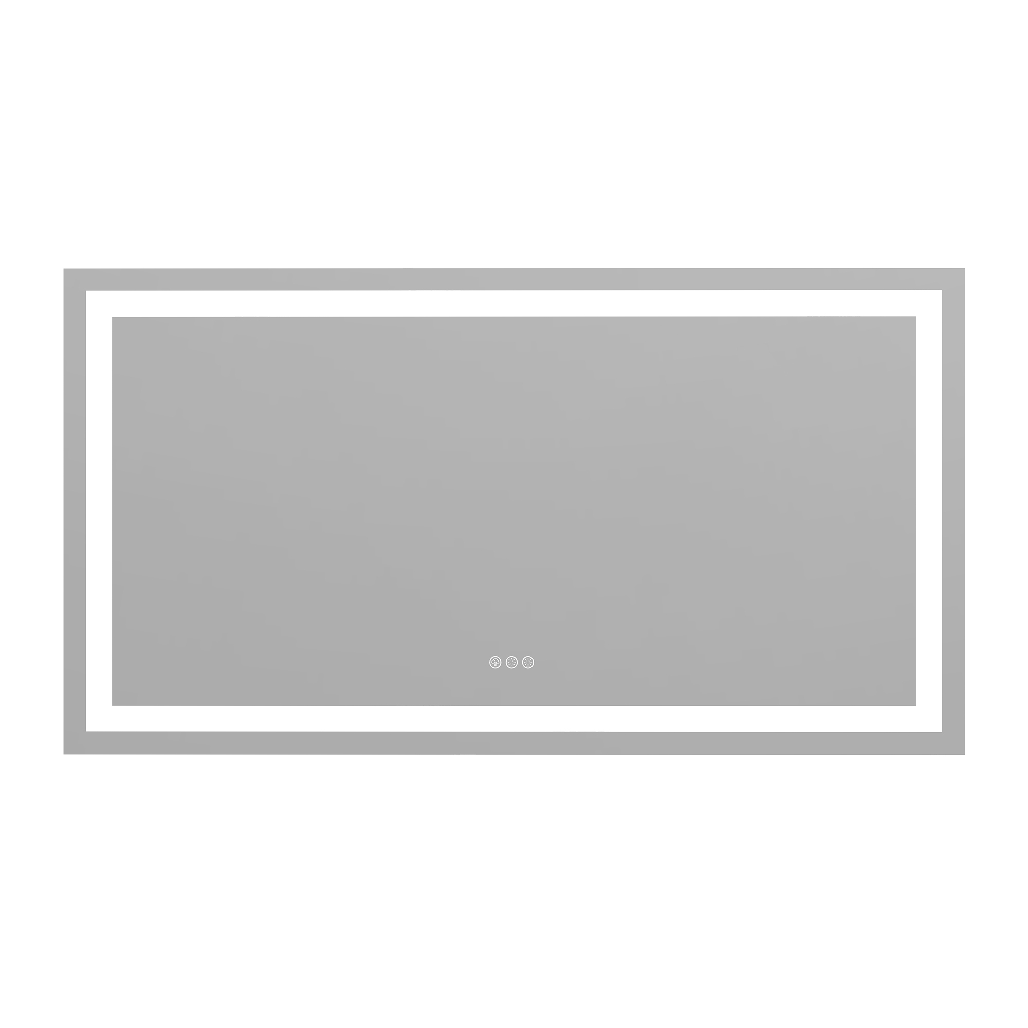 Tempered RGB LED Bathroom Mirror with Smart Controls & Anti-Fog