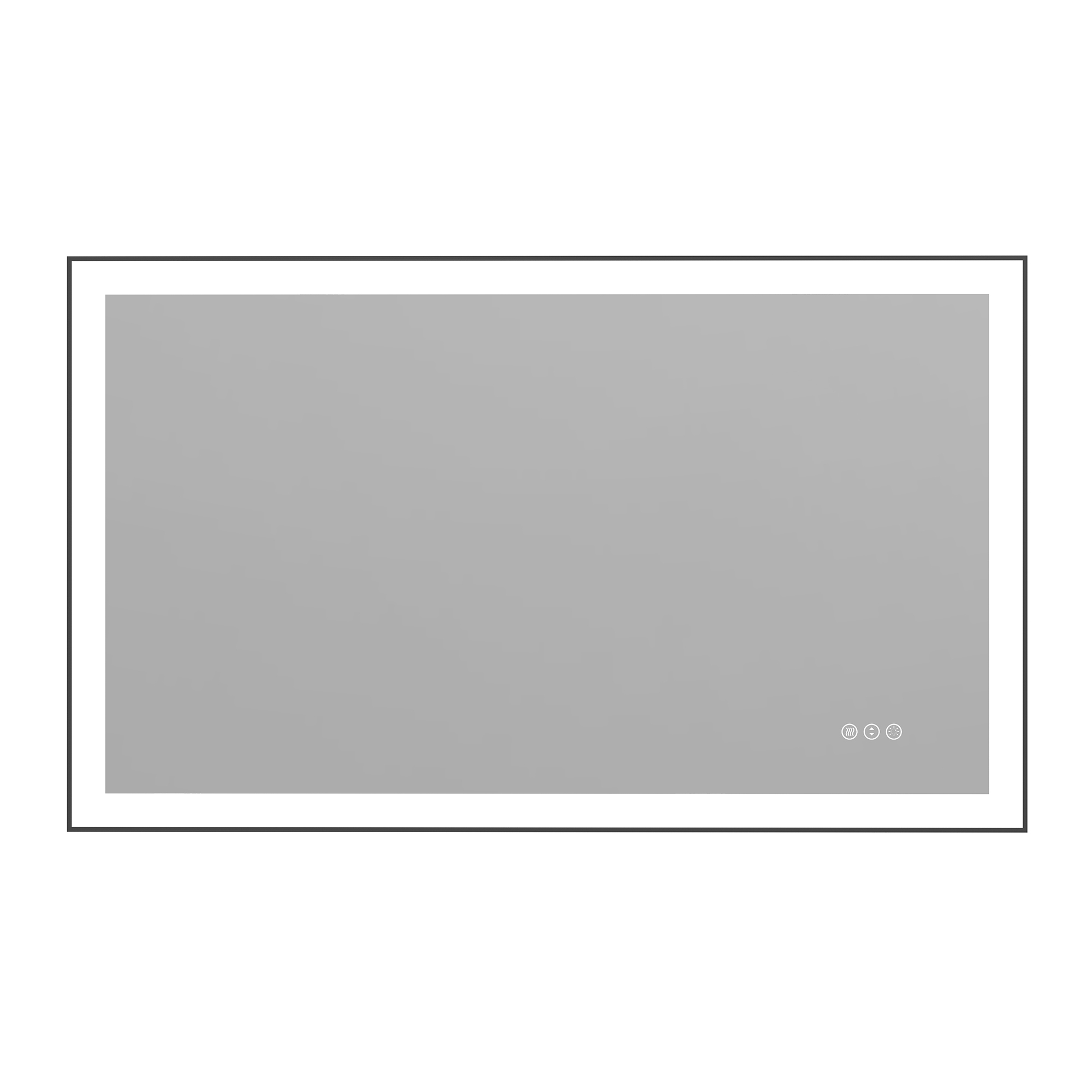 Tempered Glass LED Mirror with Aluminum Frame for Bathroom Vanity