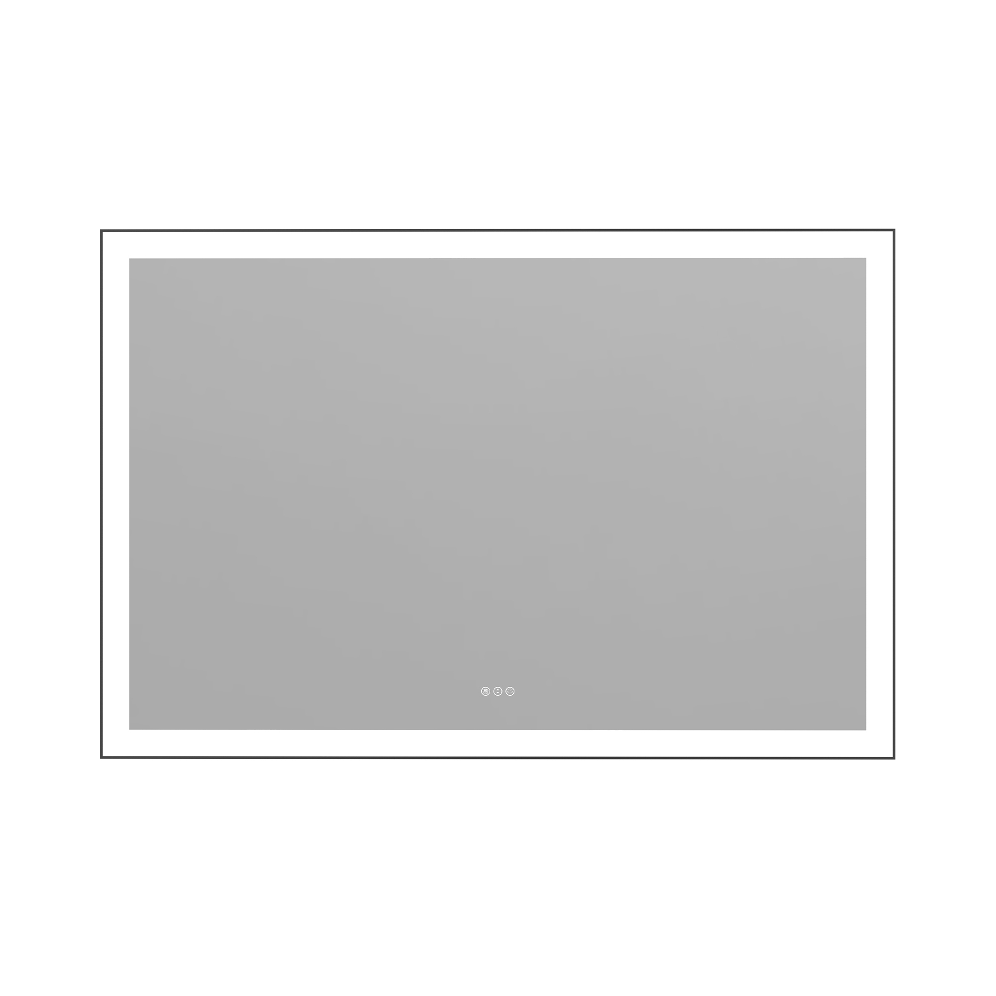 Tempered Glass LED Mirror with Aluminum Frame for Bathroom Vanity