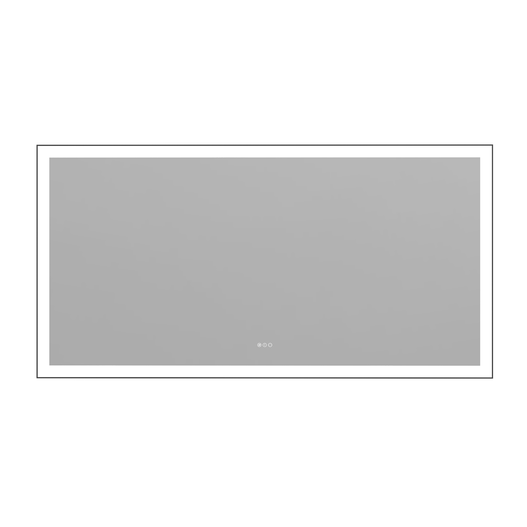 Tempered Glass LED Mirror with Aluminum Frame for Bathroom Vanity