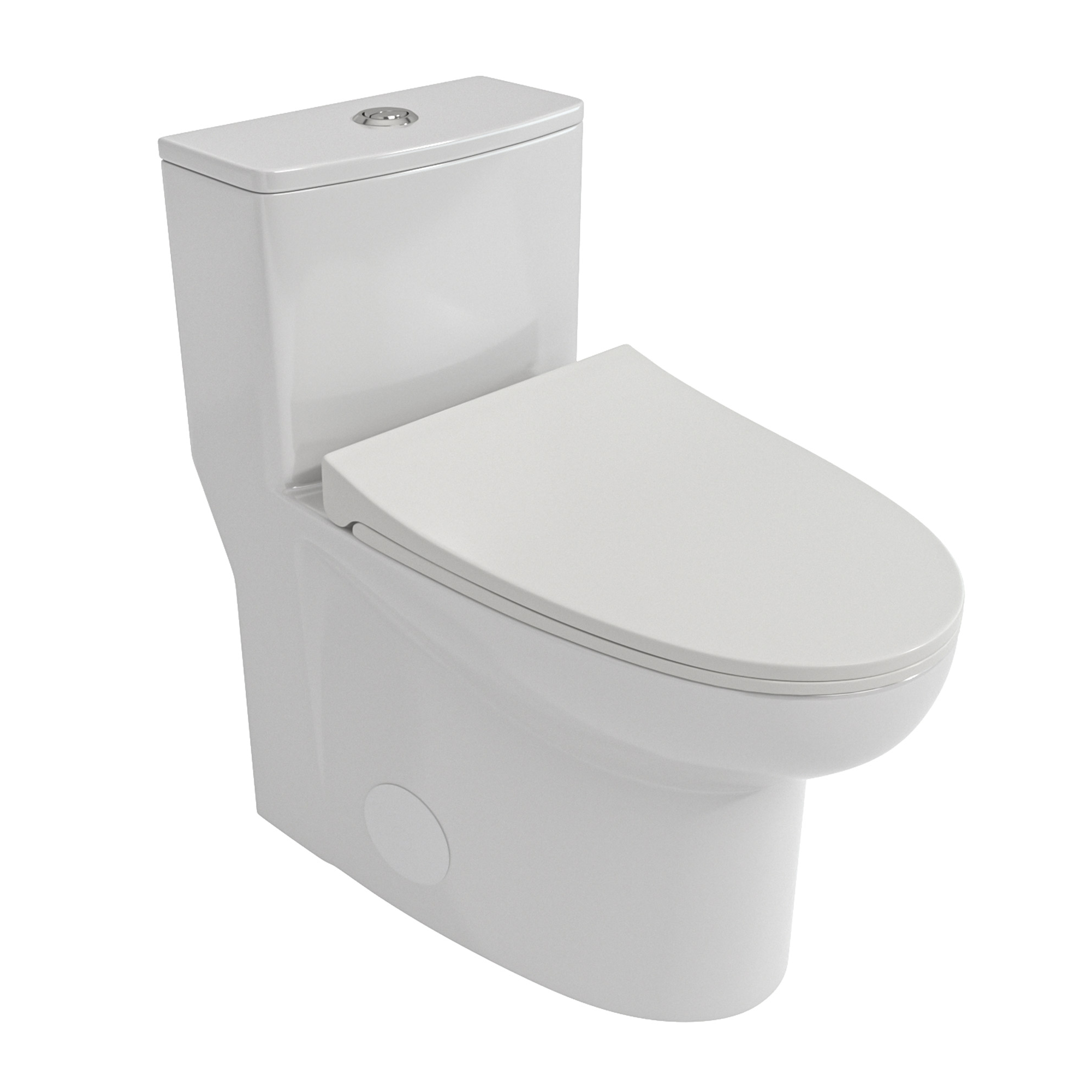 Dual Flush One-Piece Toilet 1.6/1.1 GPF with Soft Closing Seat