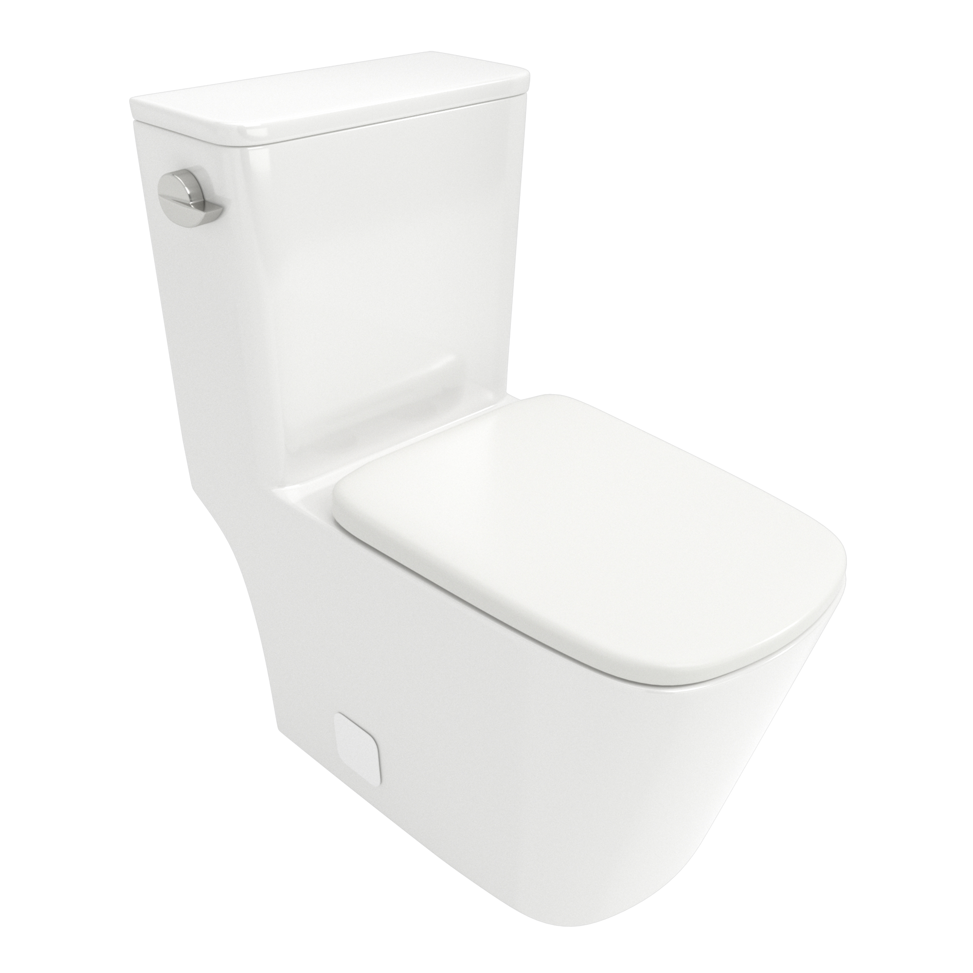 Ceramic Floor-Mounted One-Piece Toilet with 1.28 GPF Single Flush