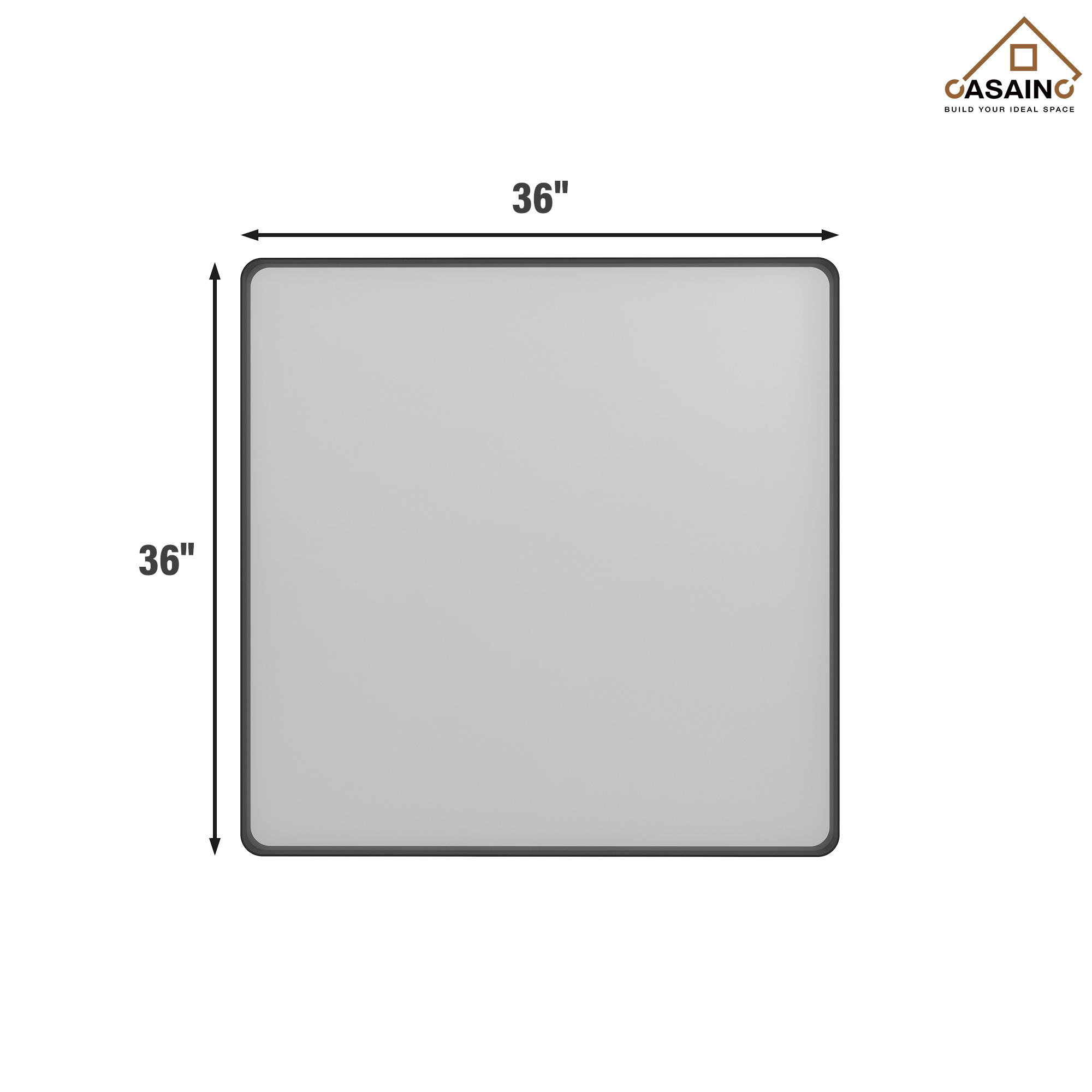 Wall-Mounted Vanity Mirror with Matte Black Metal Frame