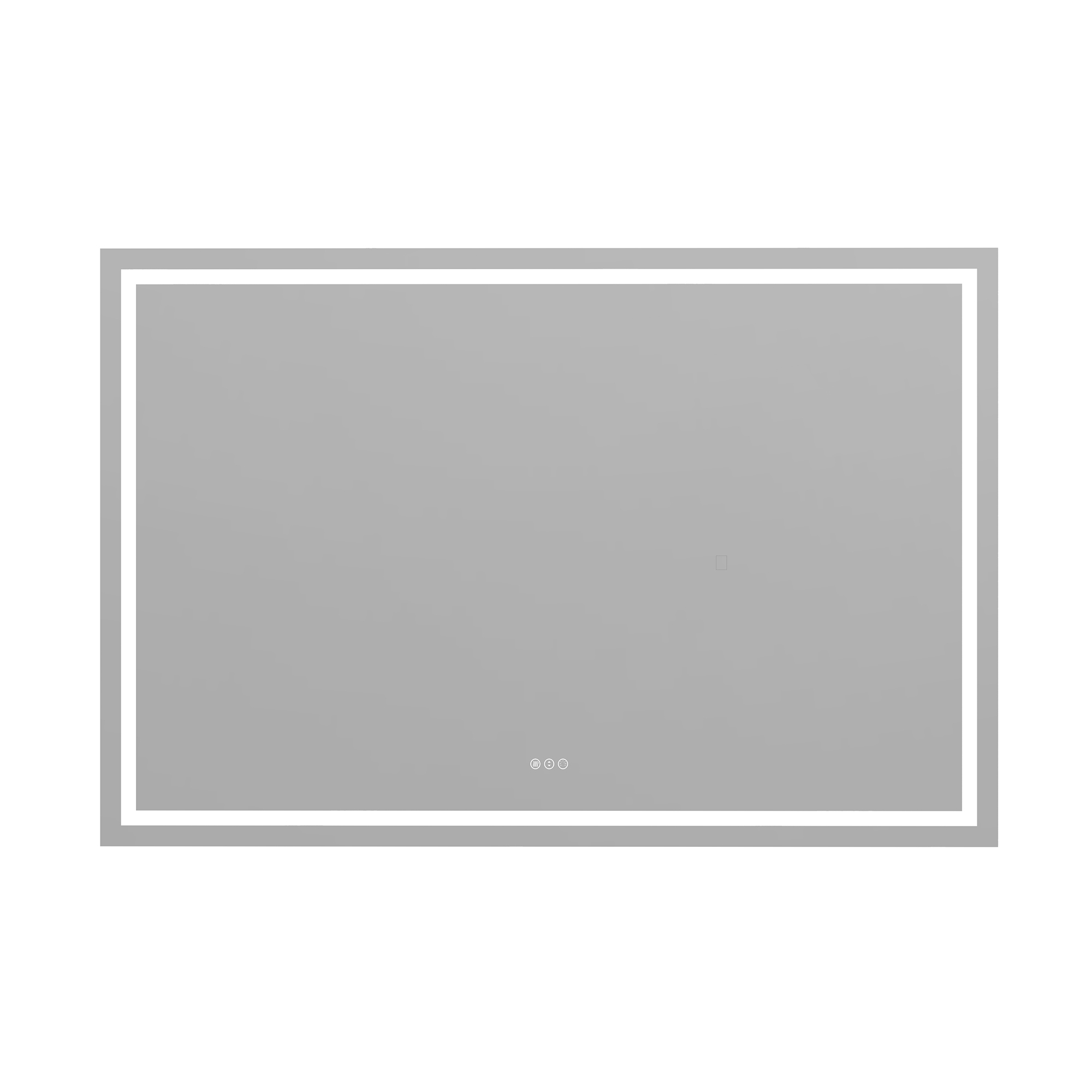 Rectangular Frameless LED Bathroom Mirror with Anti-Fog & Adjustable Color