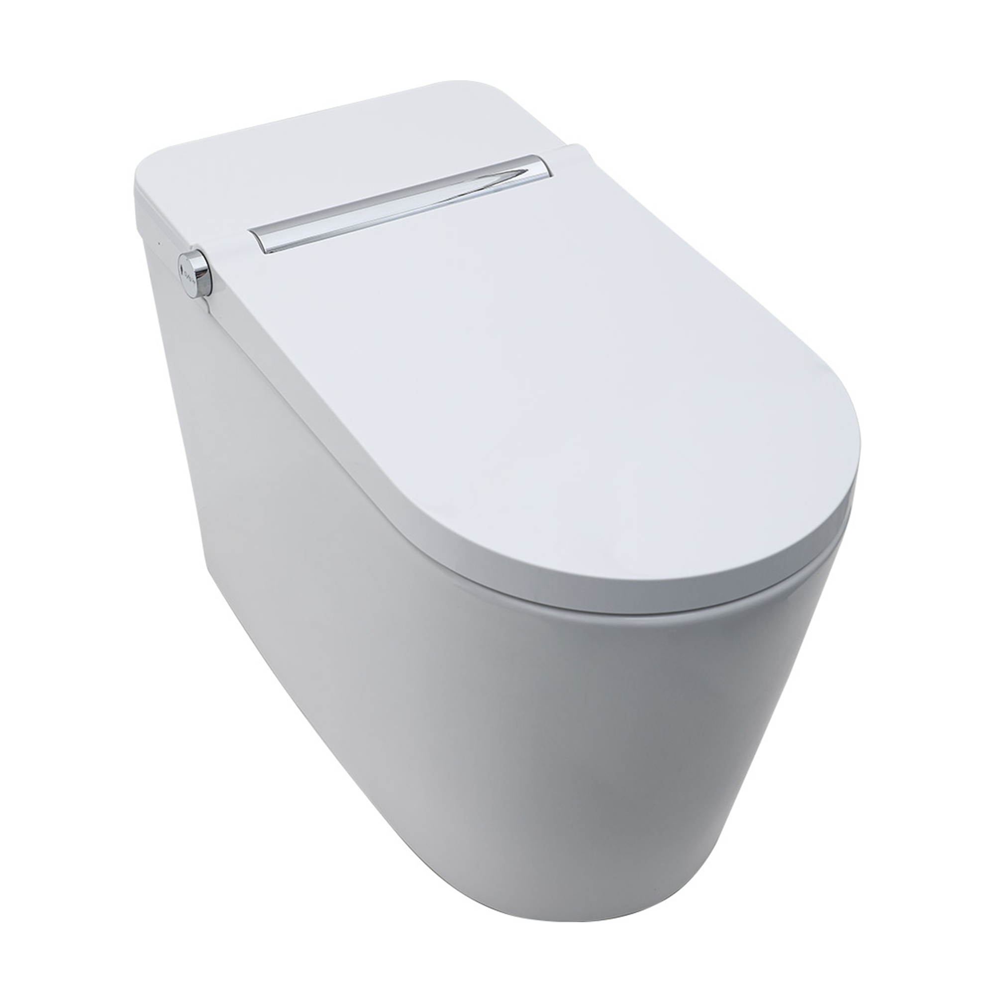 Elongated Heated Seat Smart Toilet with Built-In Bidet and Multicolor LED Backlight
