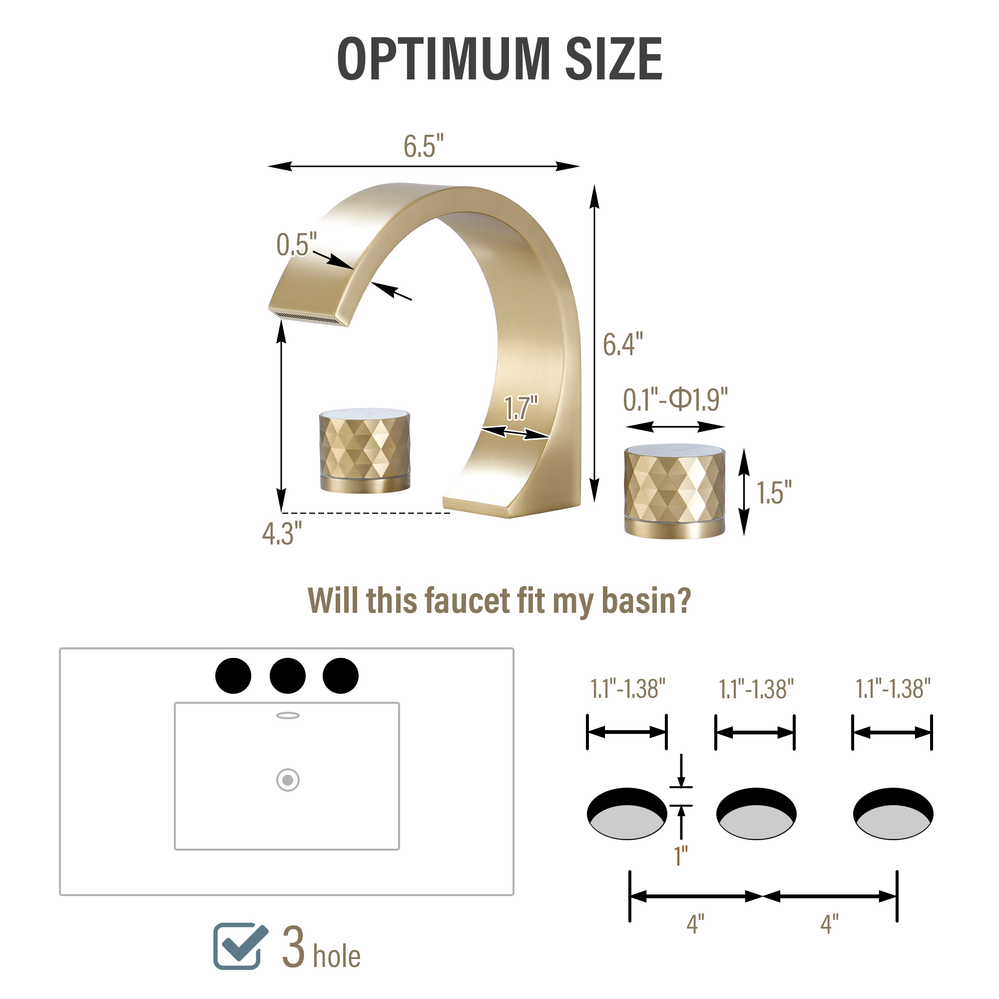 Modern Design 2-Handle Centerset Bathroom Faucet with Pop-up Drain
