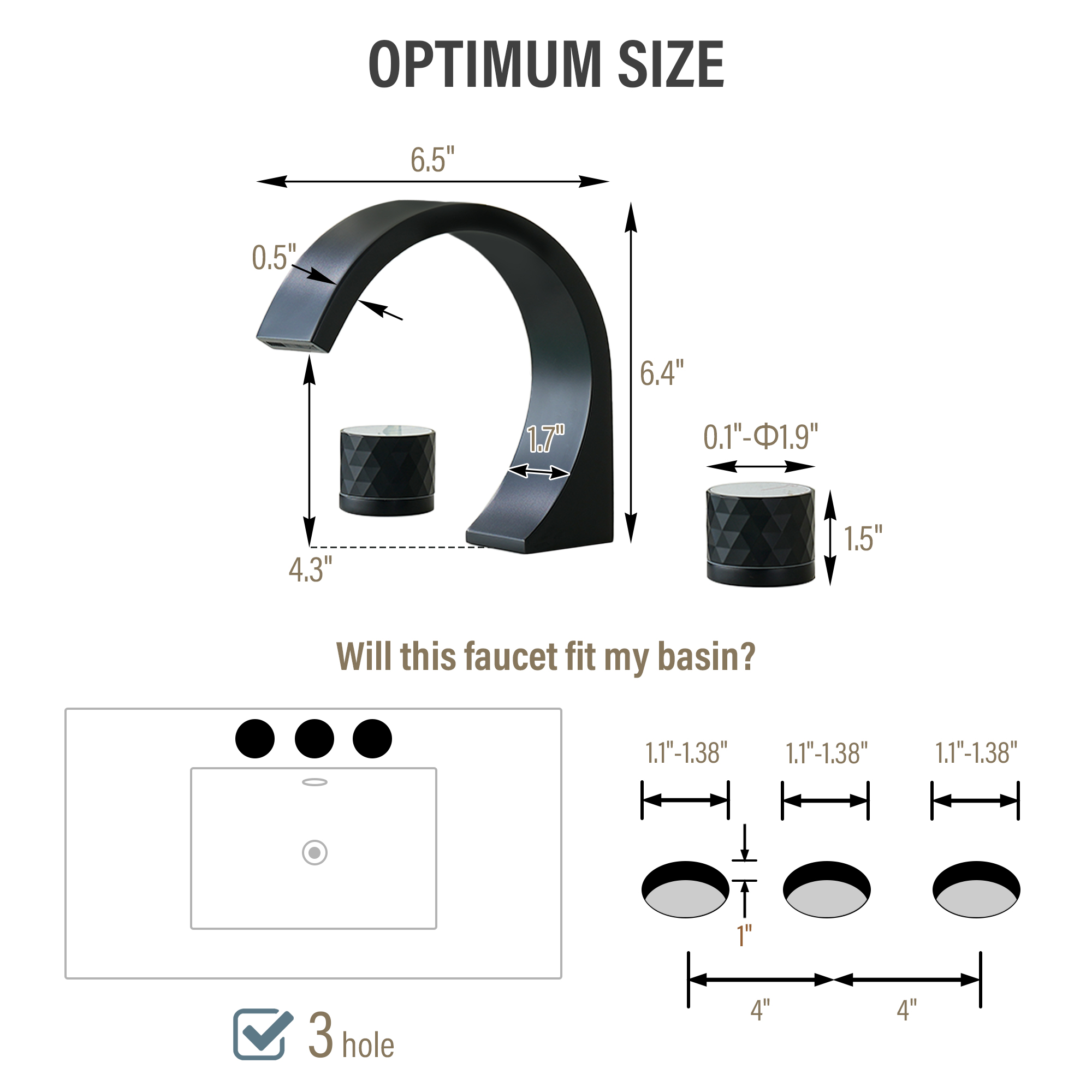 Modern Design 2-Handle Centerset Bathroom Faucet with Pop-up Drain
