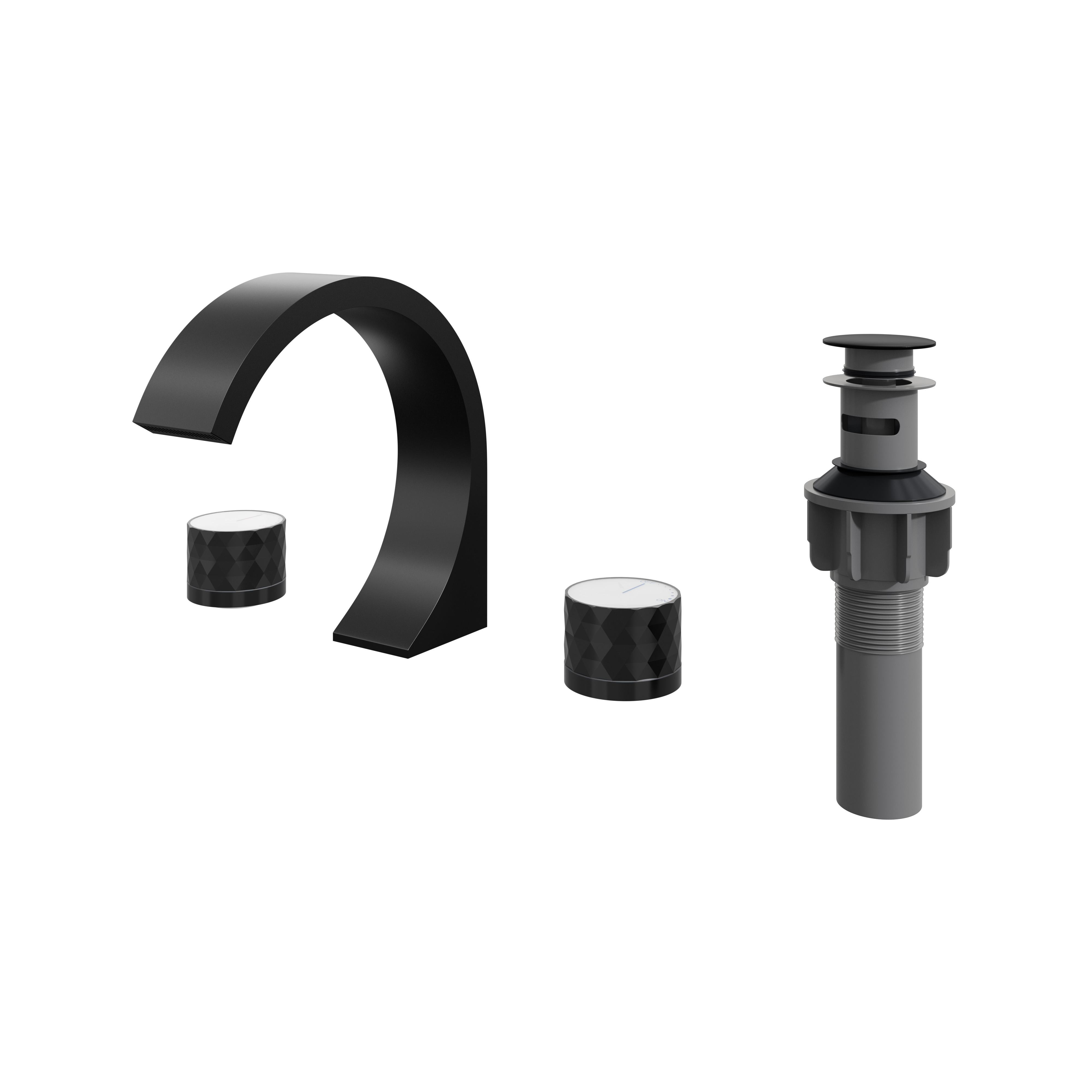 Modern Design 2-Handle Centerset Bathroom Faucet with Pop-up Drain