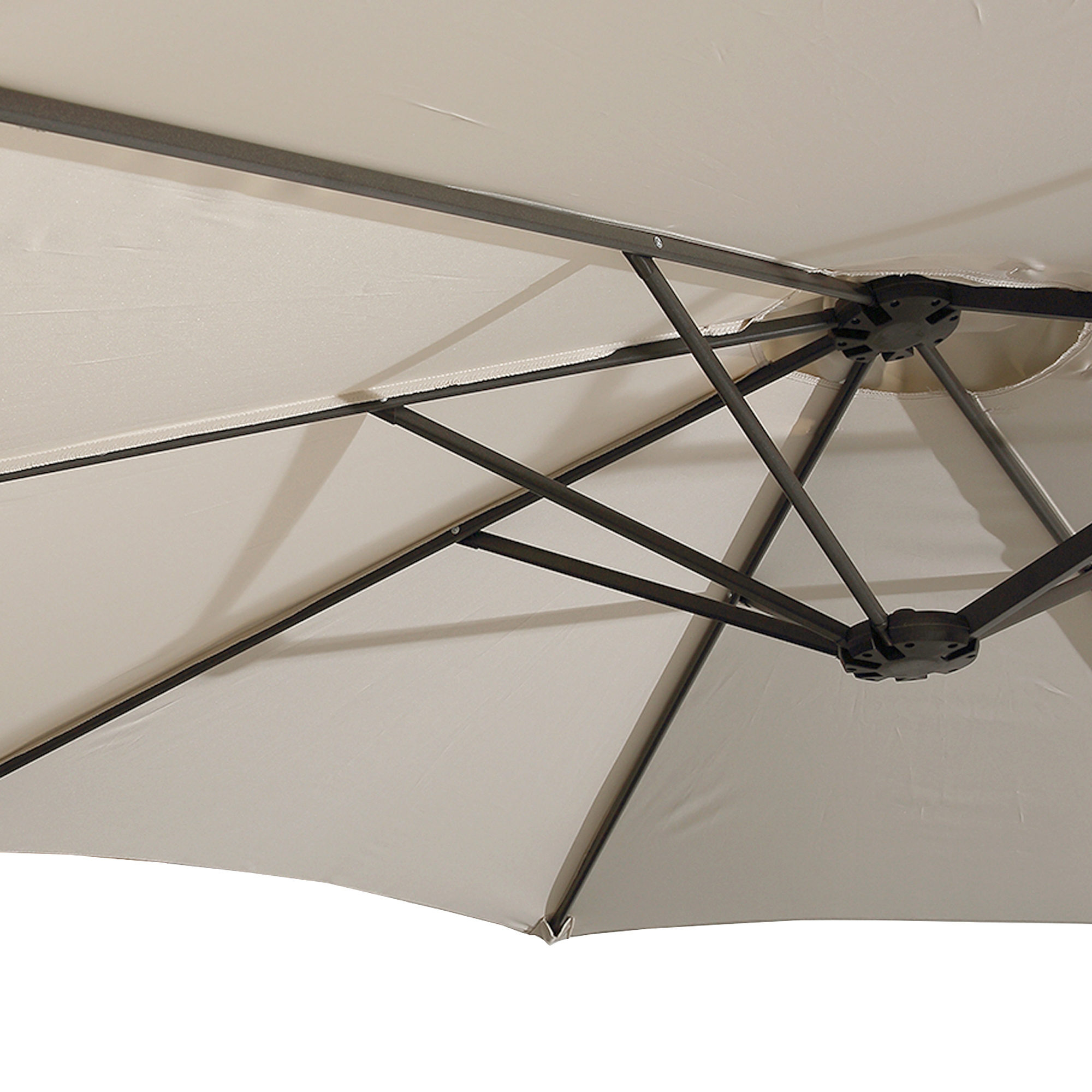 15ft Patio Steel Rectangular Double-Sided Market Umbrella With Base, Classic Design or Solar LED Lights Options,UV Sun Protection & Easy Crank for Deck Pool Patio.