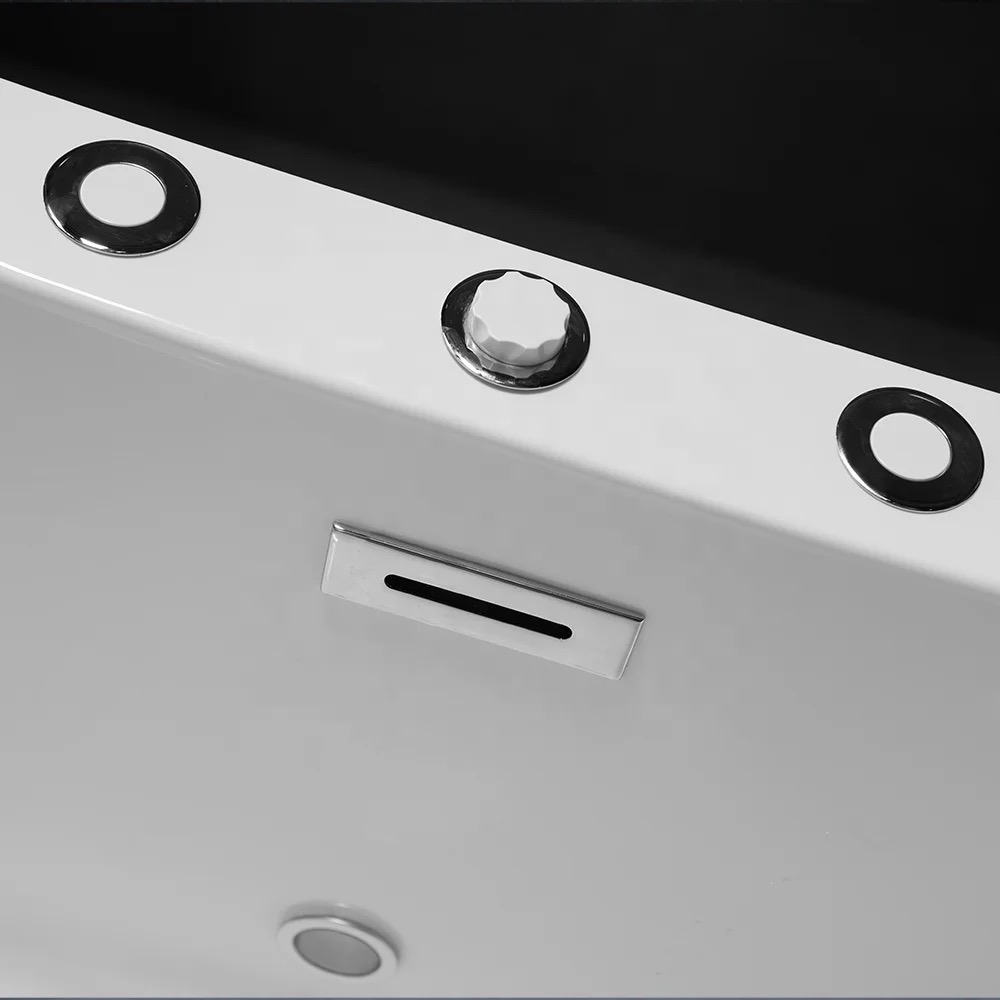 71" Freestanding Oval Whirlpool Massage Bathtub with Water Jests & Chromotherapy Lights