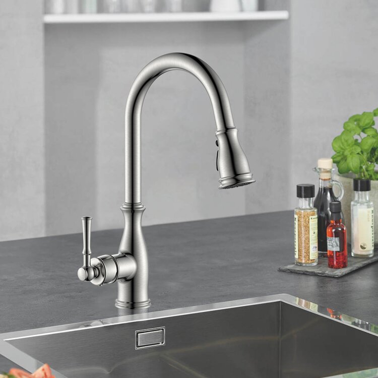 Pull Down Kitchen Faucet 360 Degree Swivel with 3 Spray Modes