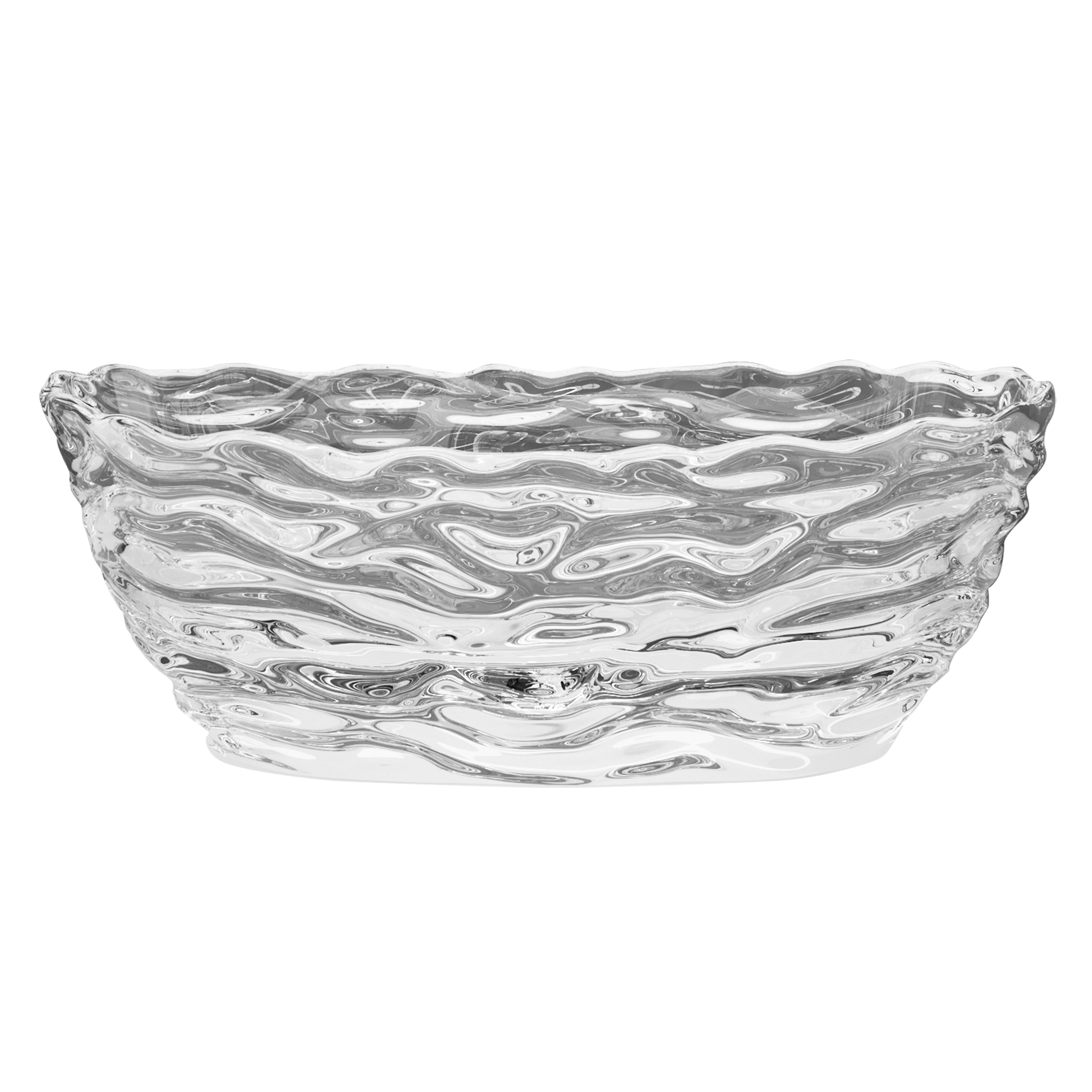 69" Sculptural Transparent Resin Freestanding Soaking Bathtub 