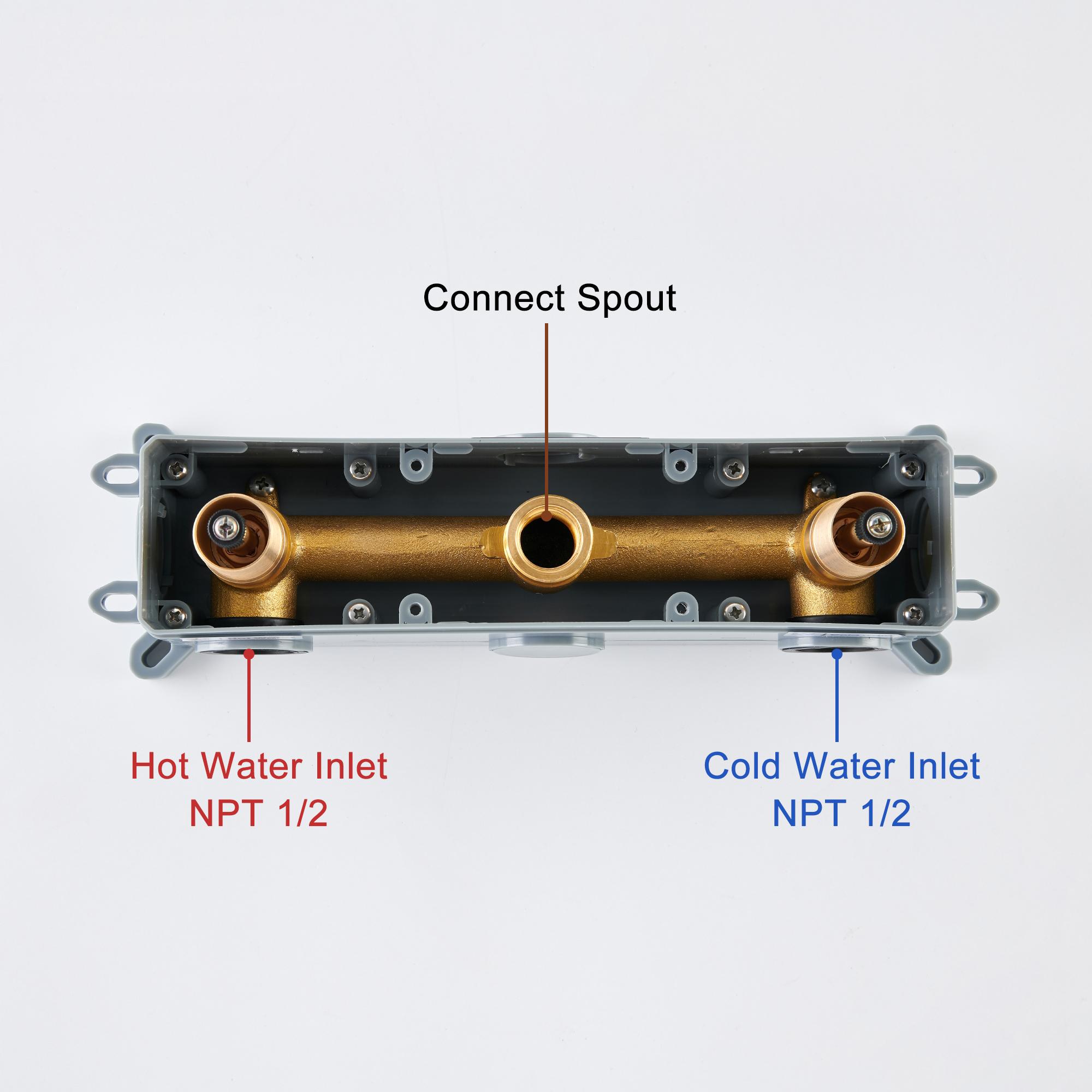 Wall-Mounted Waterfall Bathroom Basin Faucet in Brushed Rose Gold/Chrome