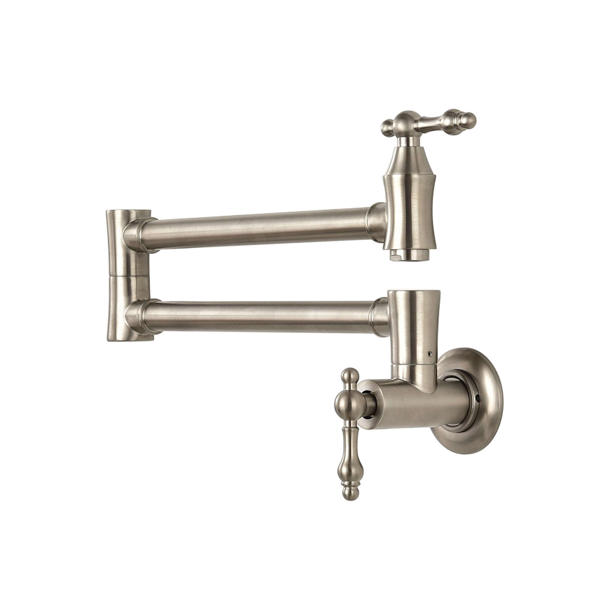 Retro Solid Brass Folding Kitchen Faucet with Aerated High-Flow Water