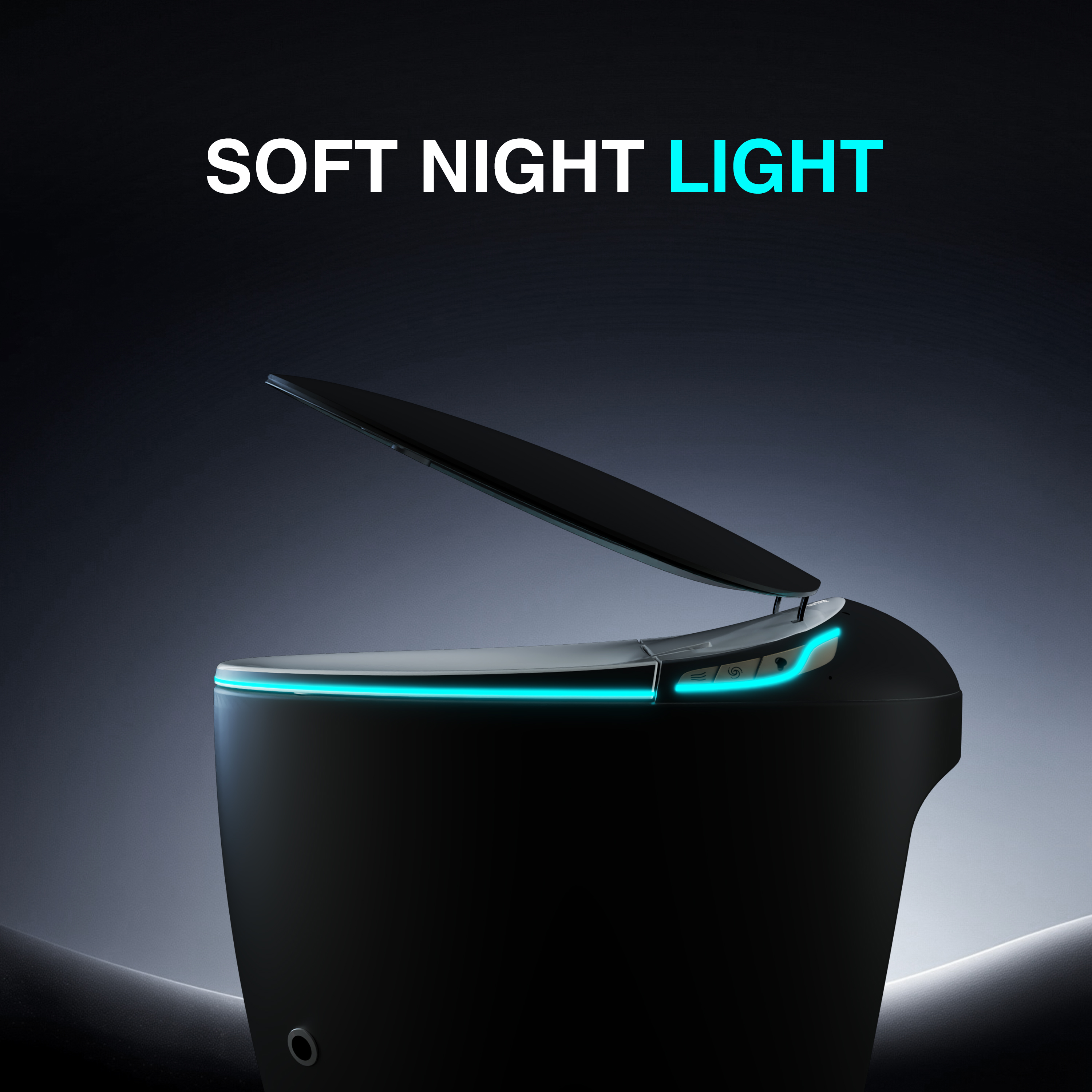 Egg-Shaped Smart Toilet with Automatic Lid, Heated Seat & Bidet Wash, Black & Pink