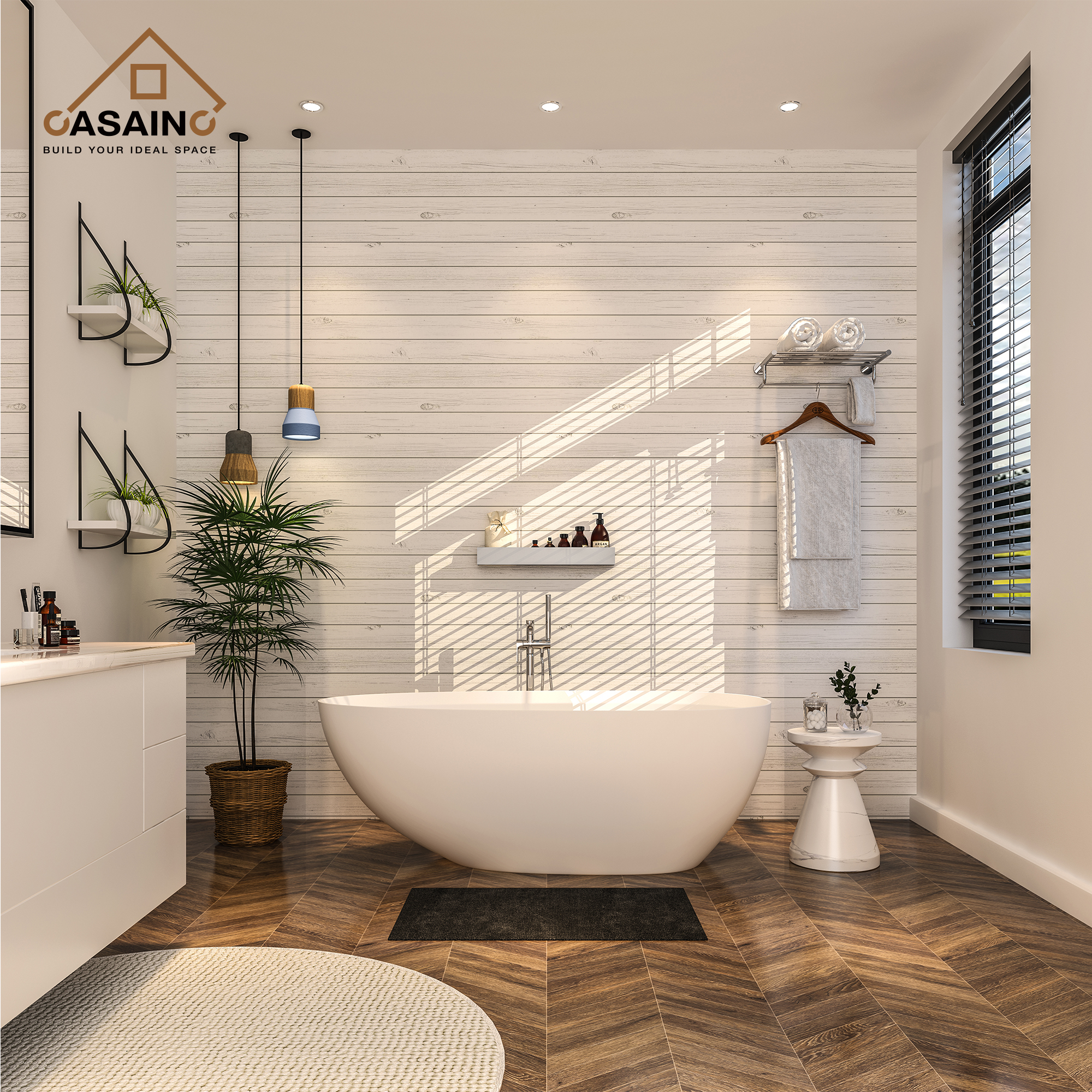 CASAINC 59/63/67/71" Solid Surface Freestanding Bathtub, Egg Shell Shaped Stone Resin Freestanding Tubs, Contemporary Oval Soaking Tub with Overflow and  Drain, Matte White