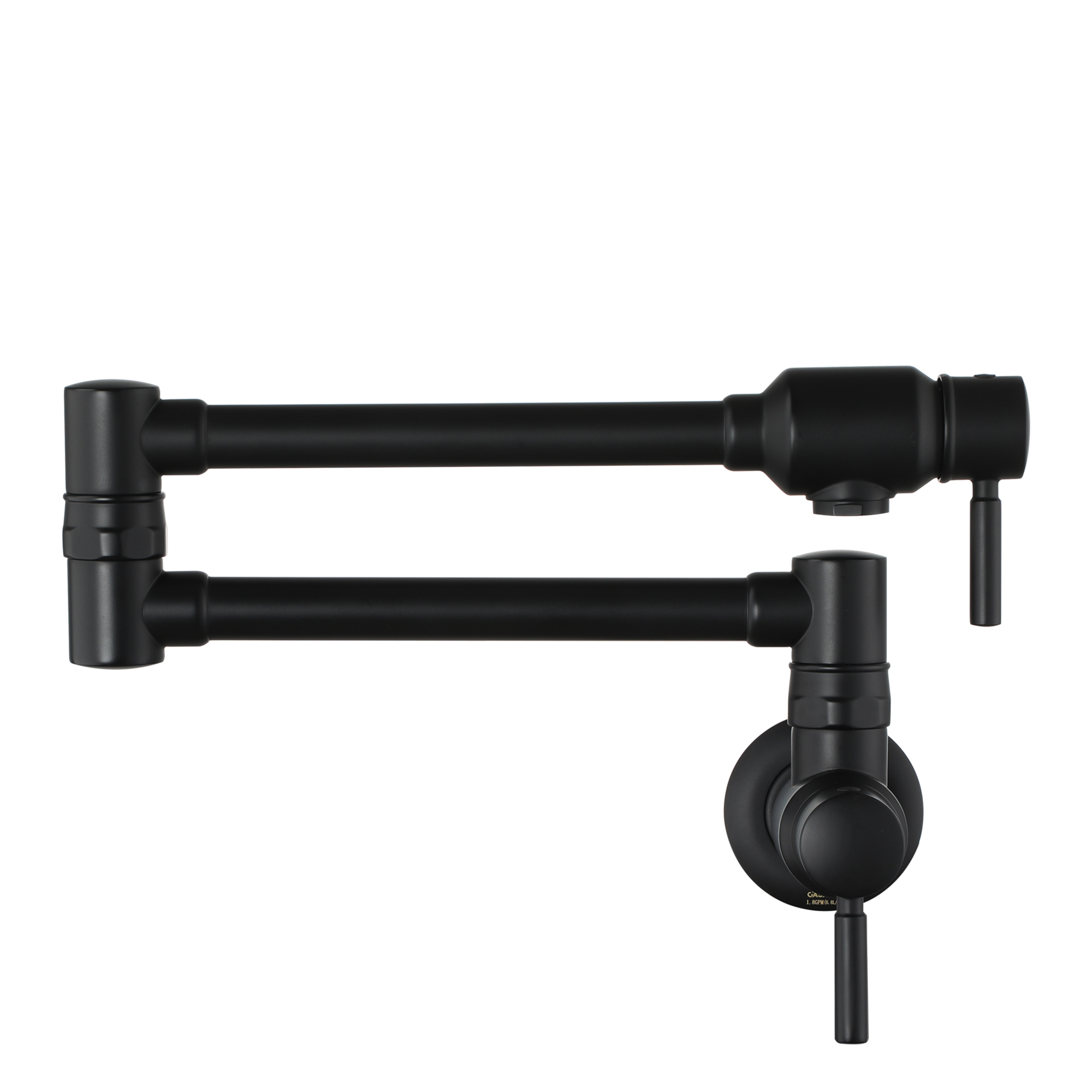 Double Handles Wall-Mounted Folding Pot Filler Space-Saving