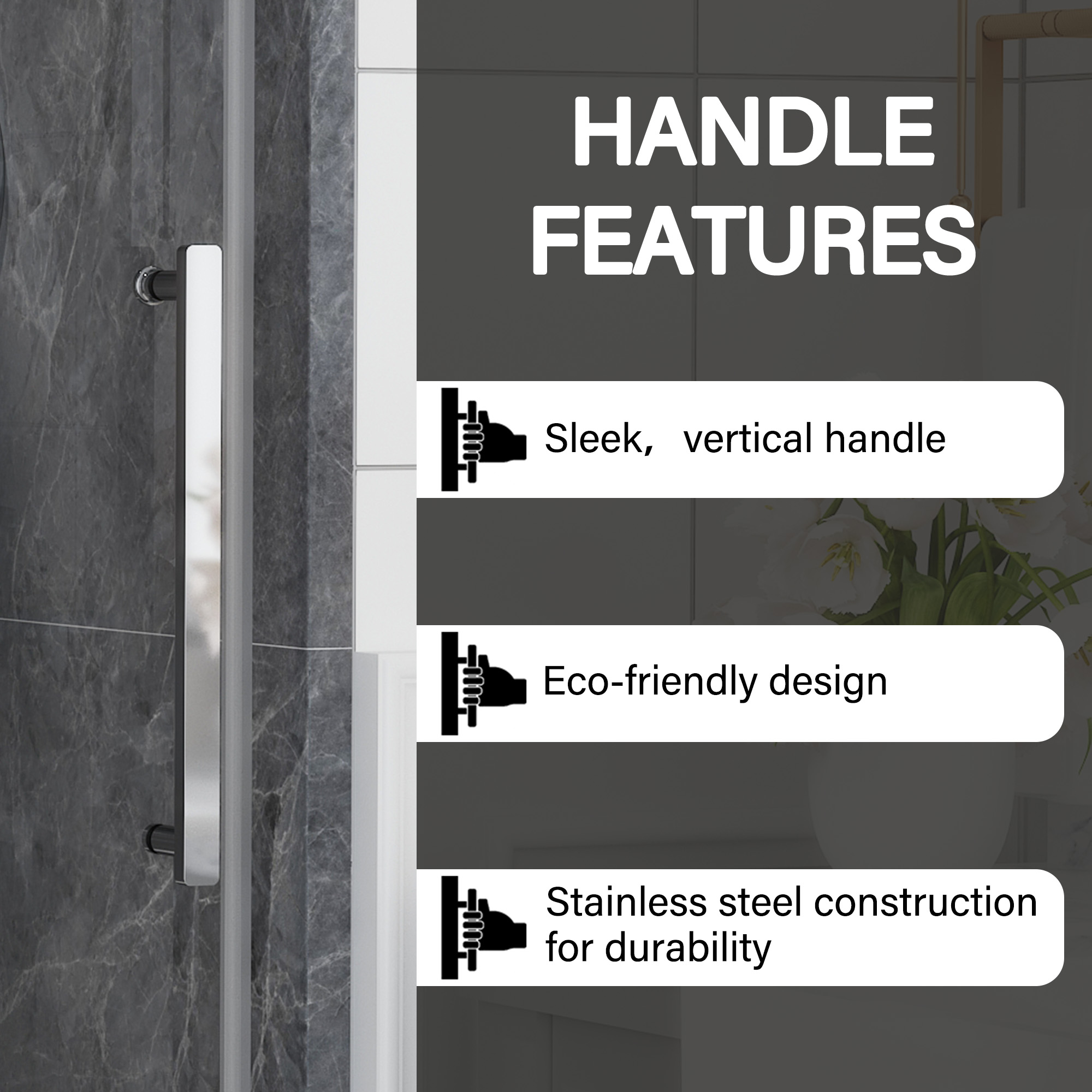 48"x76" Double Sliding Frameless Shower Door in Matte Black/Brushed Nickel/Chrome, Tempered Safety Glass and Reversible Installation