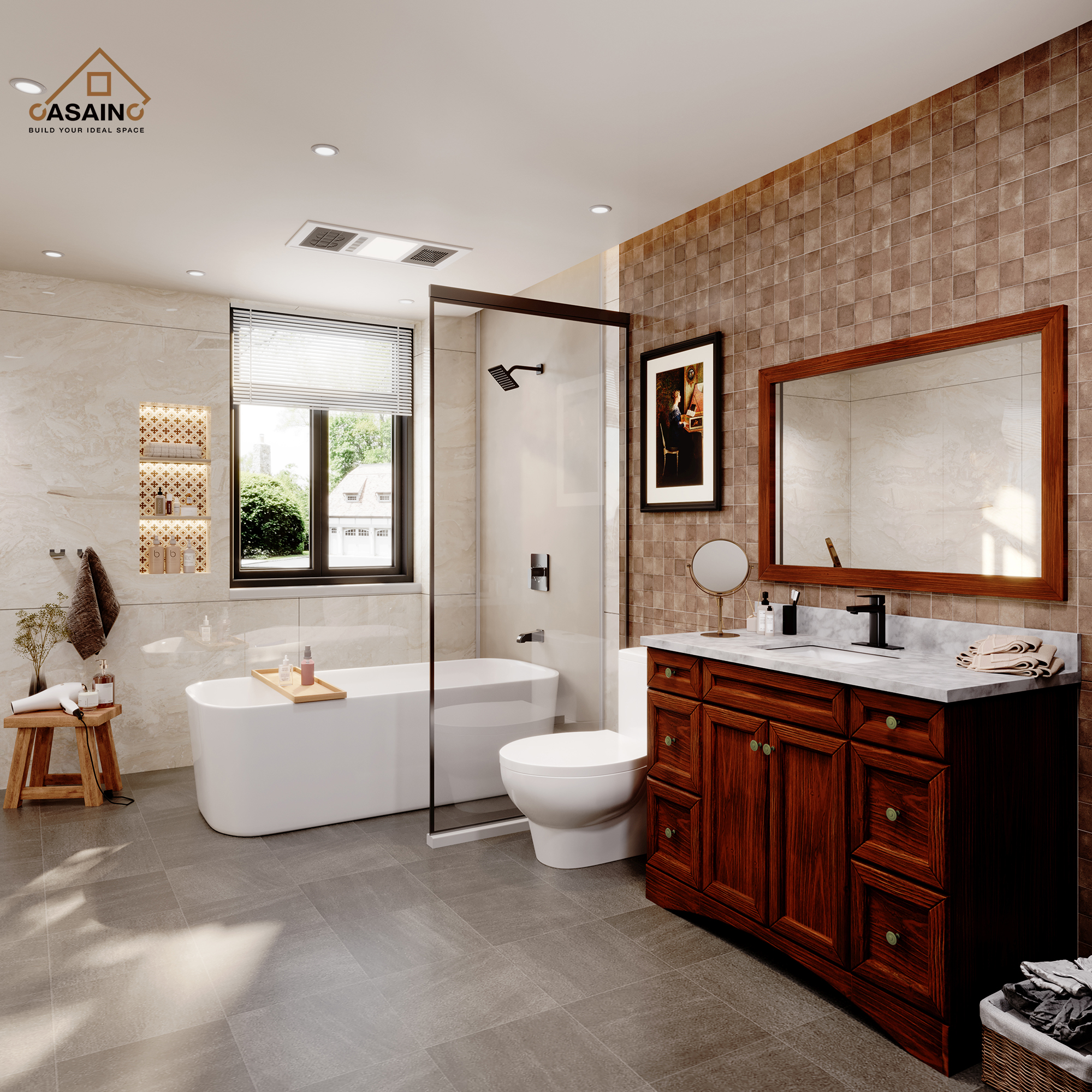 Single Handle Bathroom Basin Faucet with Drainer and Deckplate