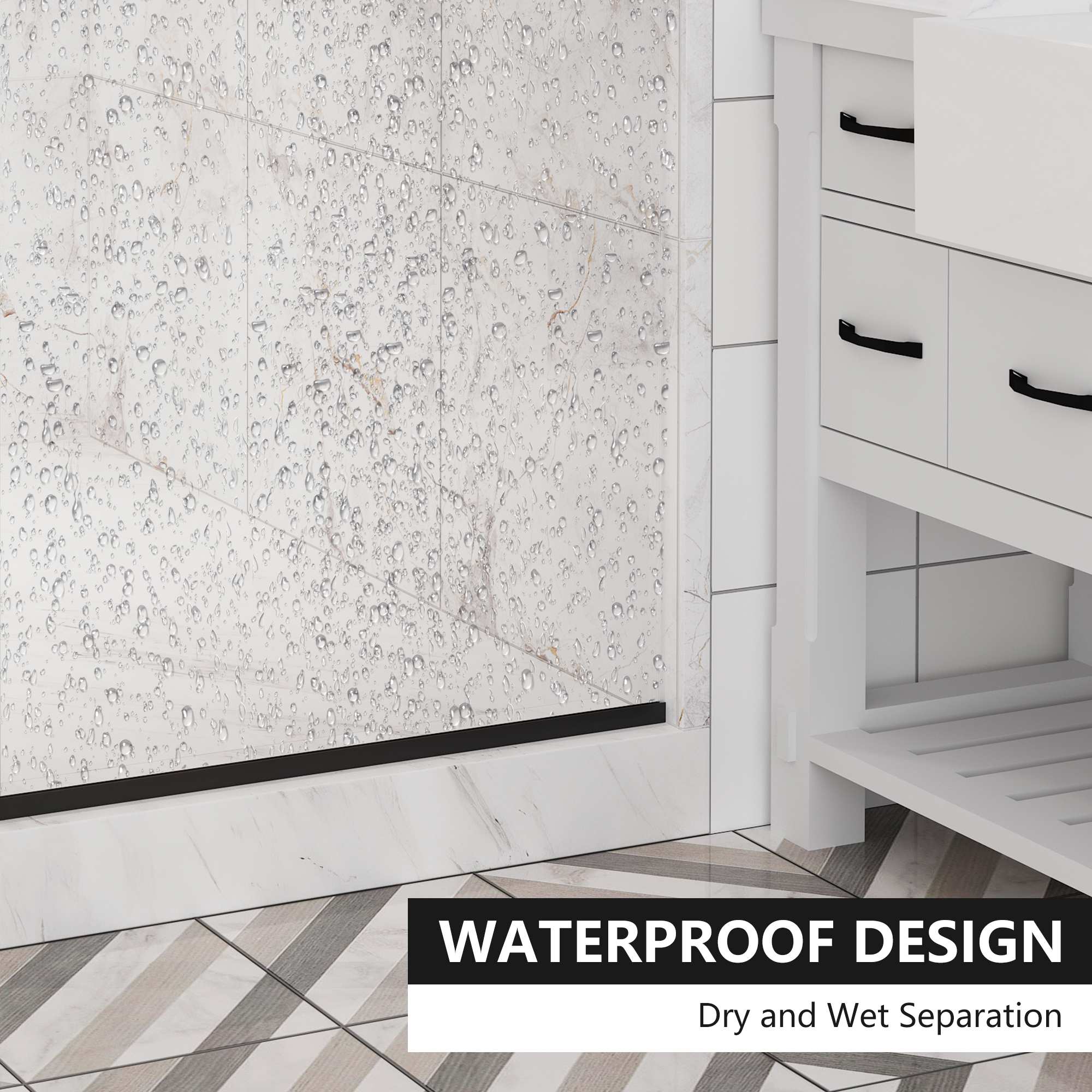 60"x76" Frameless Single Sliding  Shower Door with Two Stainless Steel Wheels