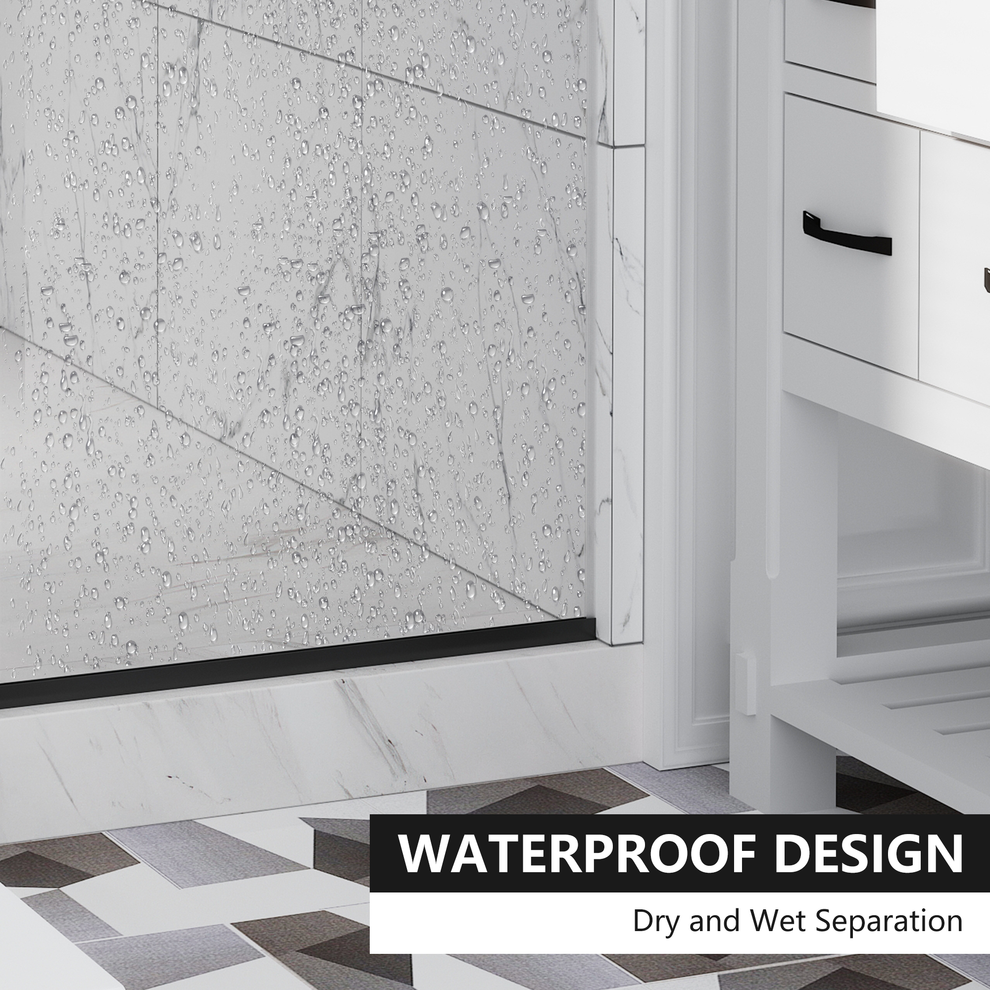 48"x76" Frameless Single Sliding Shower Door Matte Black/Brushed Nickel/Chrome, Reversible Installation