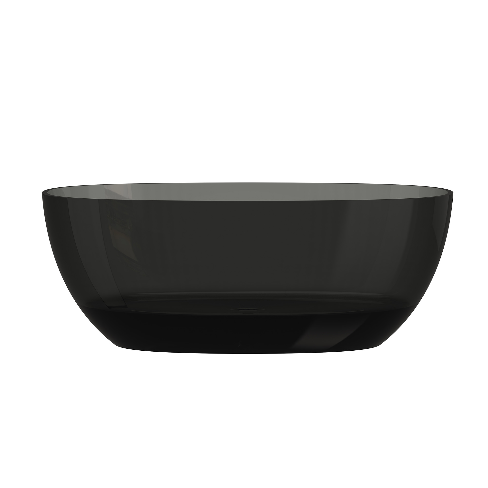 59"/67" Pure Resin Freestanding Transparent Bathtub with Center Drain