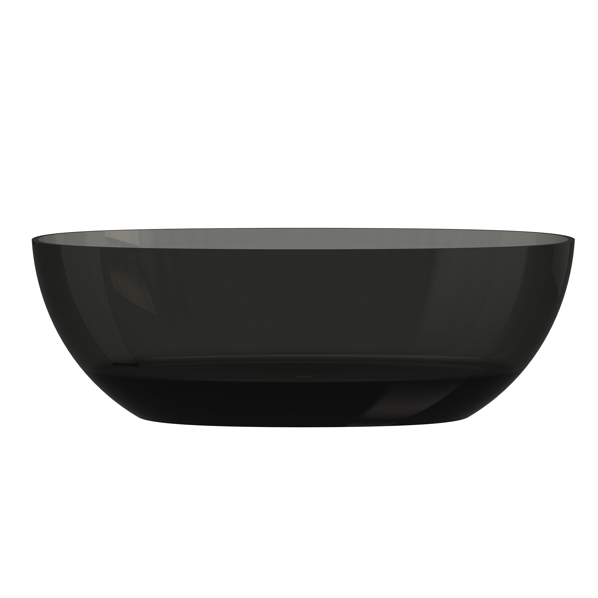 59"/67" Pure Resin Freestanding Transparent Bathtub with Center Drain
