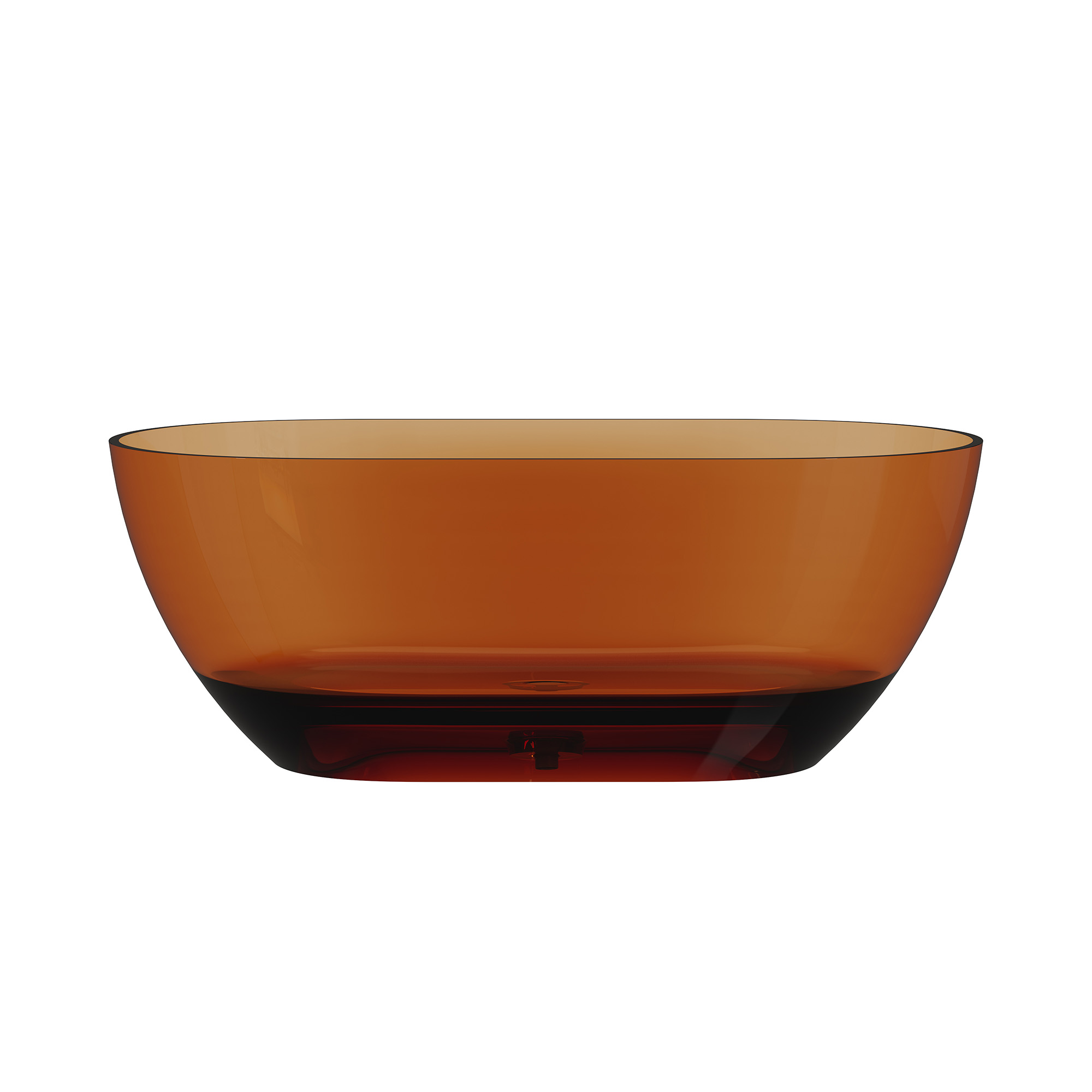 59"/69" Transparent Resin Freestanding Bathtub with Excellent Heat Retention