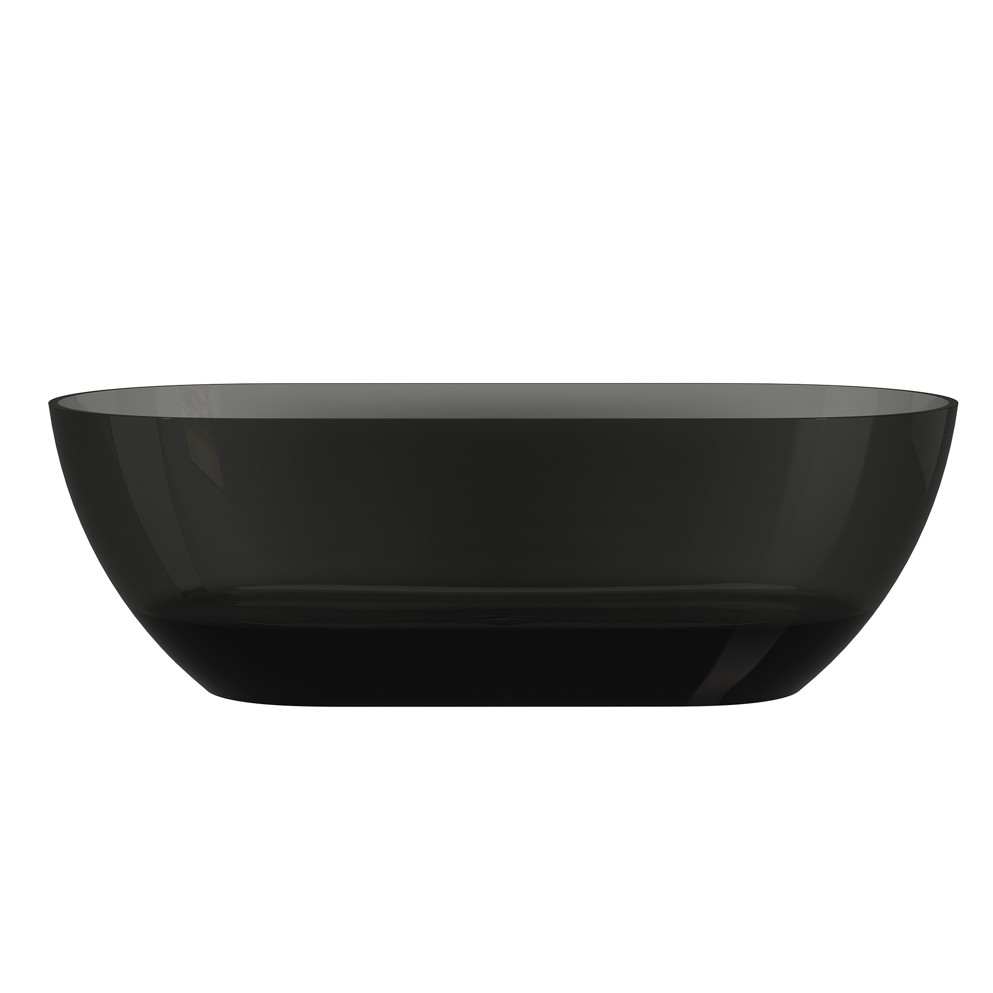 59"/69" Transparent Resin Freestanding Bathtub with Excellent Heat Retention