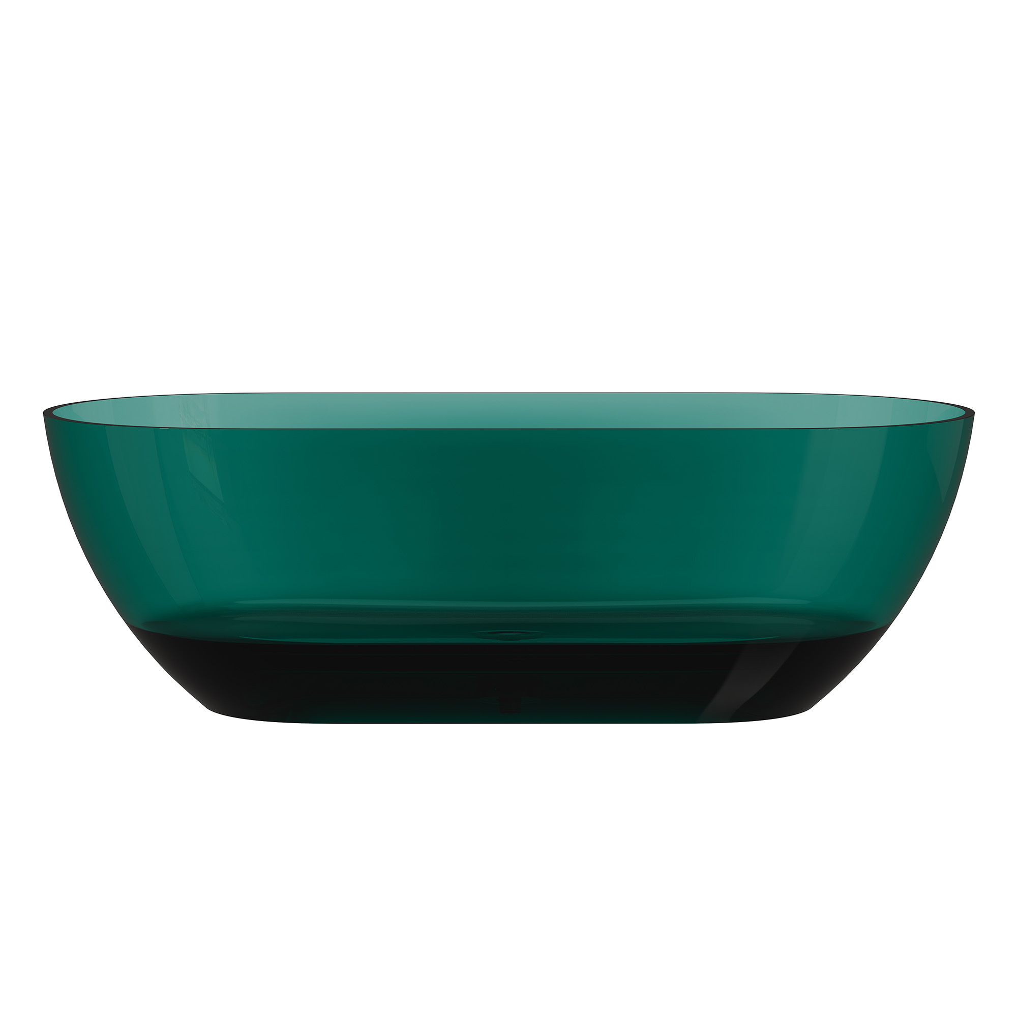 59"/69" Transparent Resin Freestanding Bathtub with Excellent Heat Retention