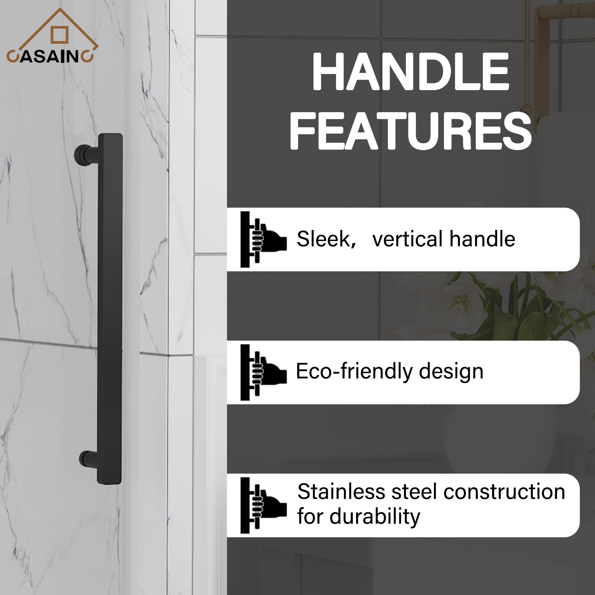 48"x76" Double Sliding Frameless Shower Door in Matte Black/Brushed Nickel/Chrome, Tempered Safety Glass and Reversible Installation