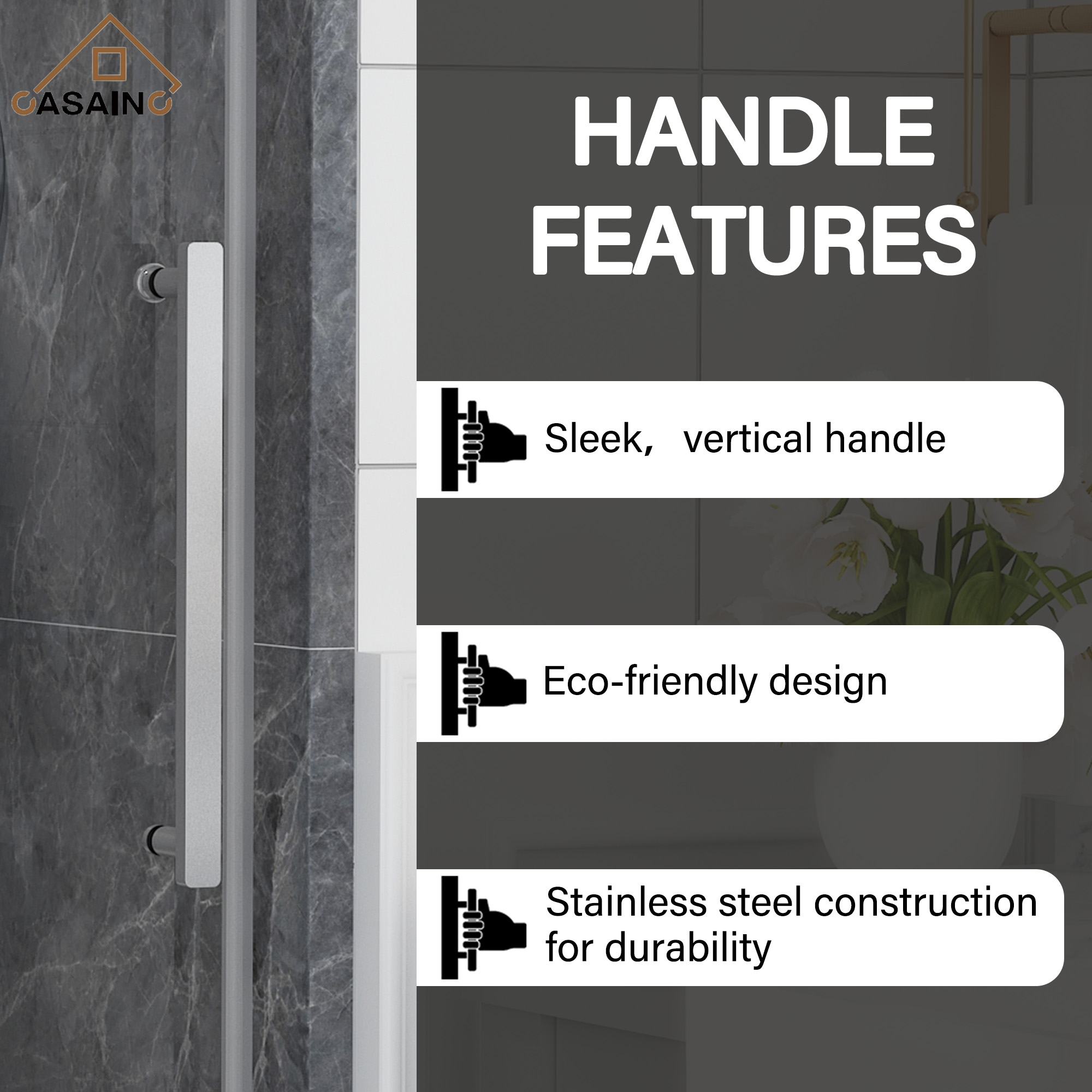 48"x76" Double Sliding Frameless Shower Door in Matte Black/Brushed Nickel/Chrome, Tempered Safety Glass and Reversible Installation
