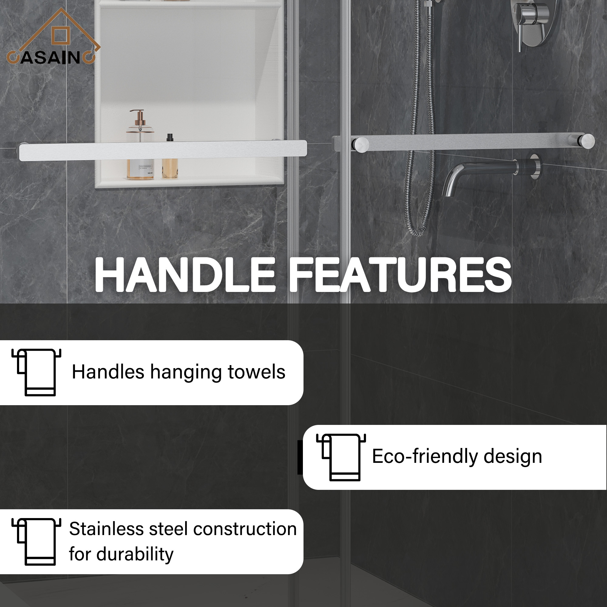 48"x76" Double Frameless Shower Door in Matte Black/Brushed Nickel/Chrome, Sliding Shower Enclosure with Rounded Corners Tempered Glass