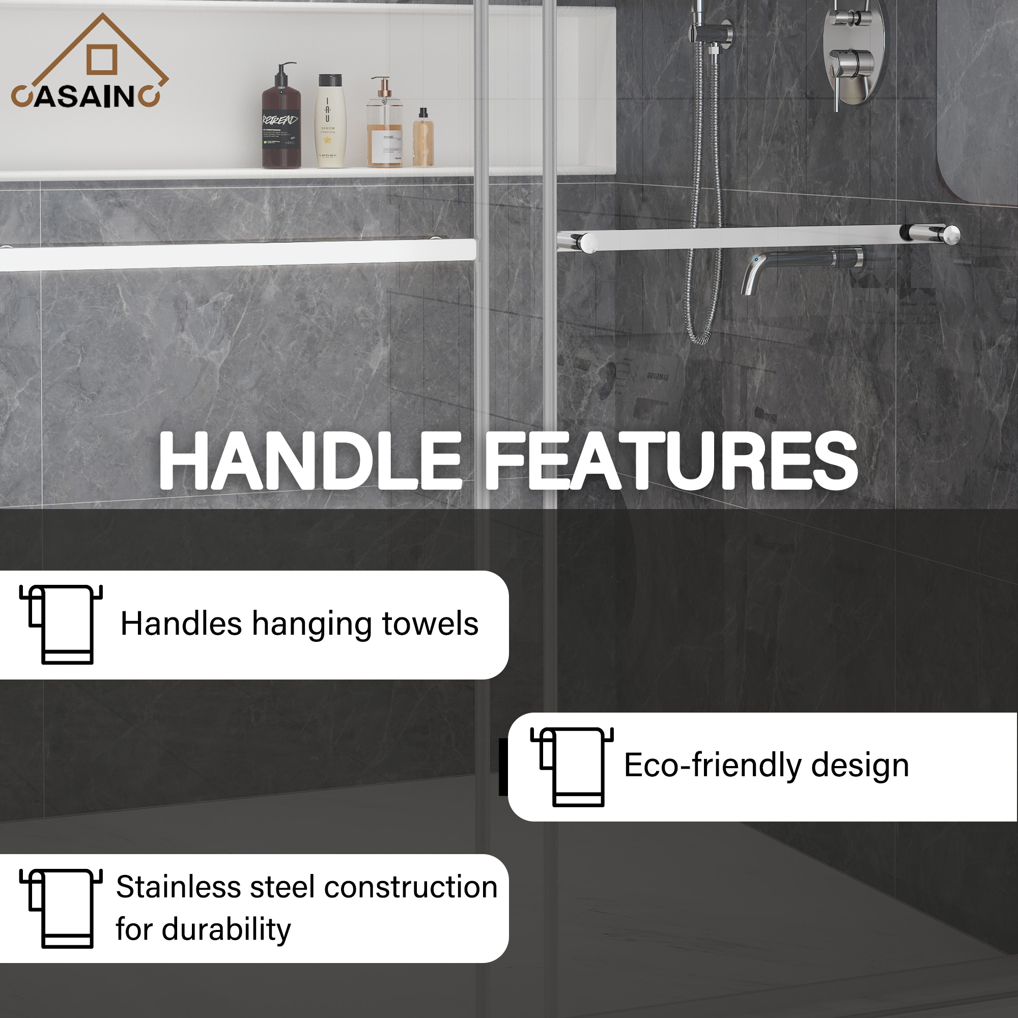 60"x76" Double Sliding Frameless Shower Door in Matte Black/Brushed Nickel/Chrome, 5/16" Thick Tempered Glass Shower Enclosure