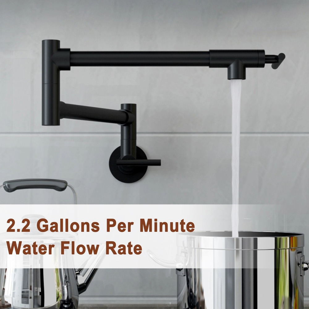 Modern Style Pot Filler Kitchen Faucet with 360° Swivel Spout