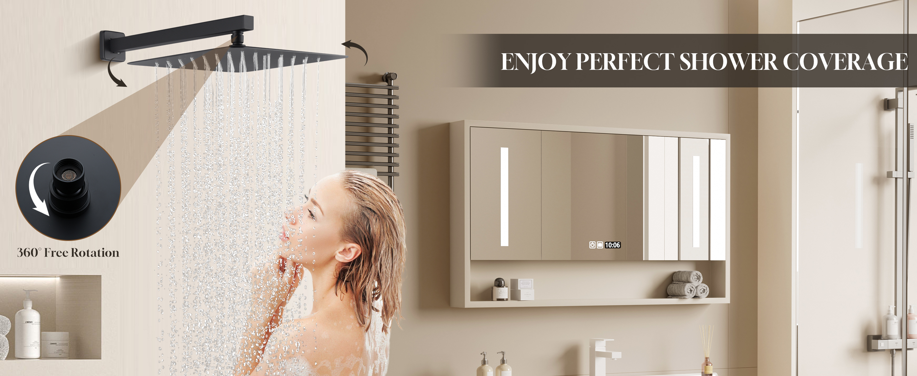 Rain Shower System with Body Jets