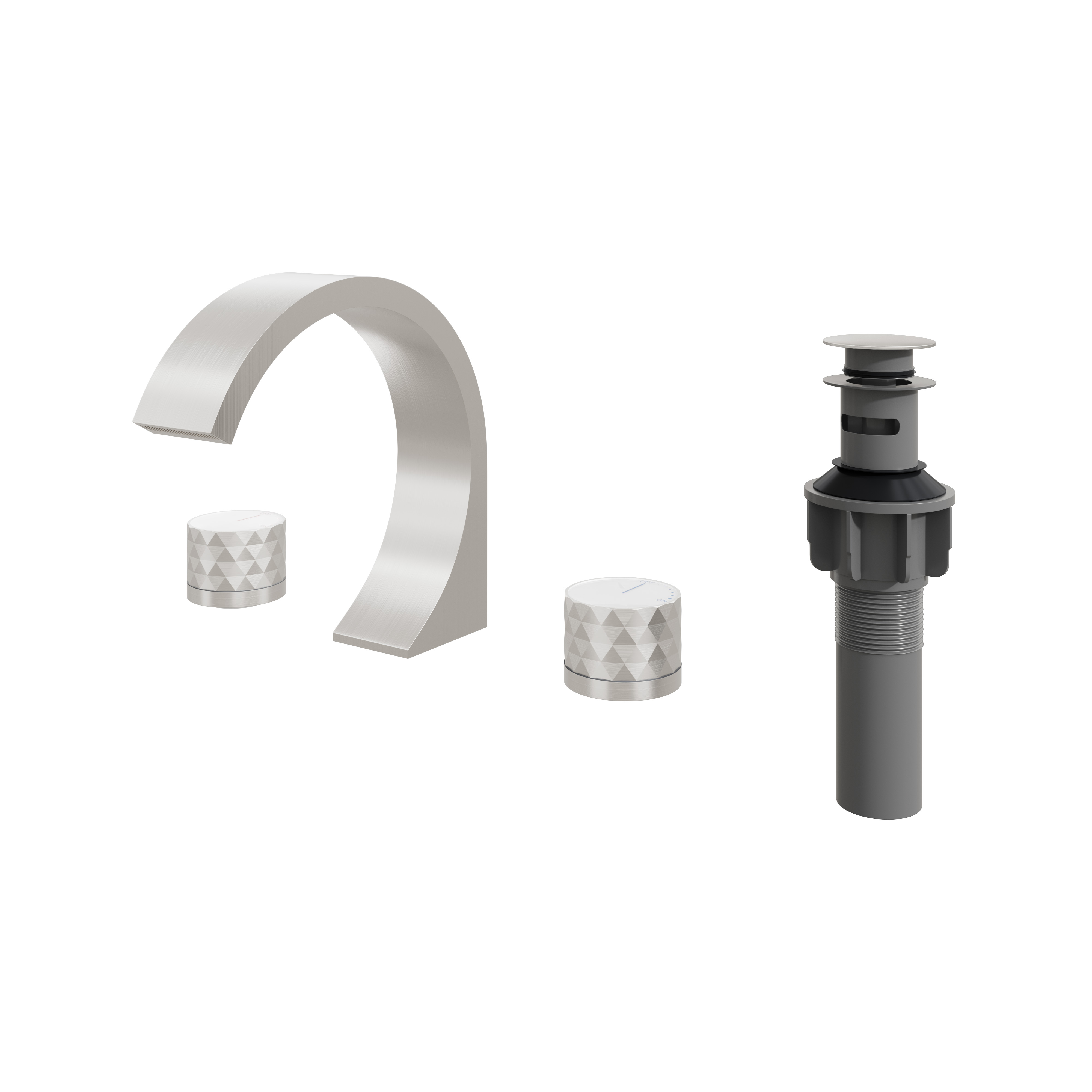 Modern Design 2-Handle Centerset Bathroom Faucet with Pop-up Drain