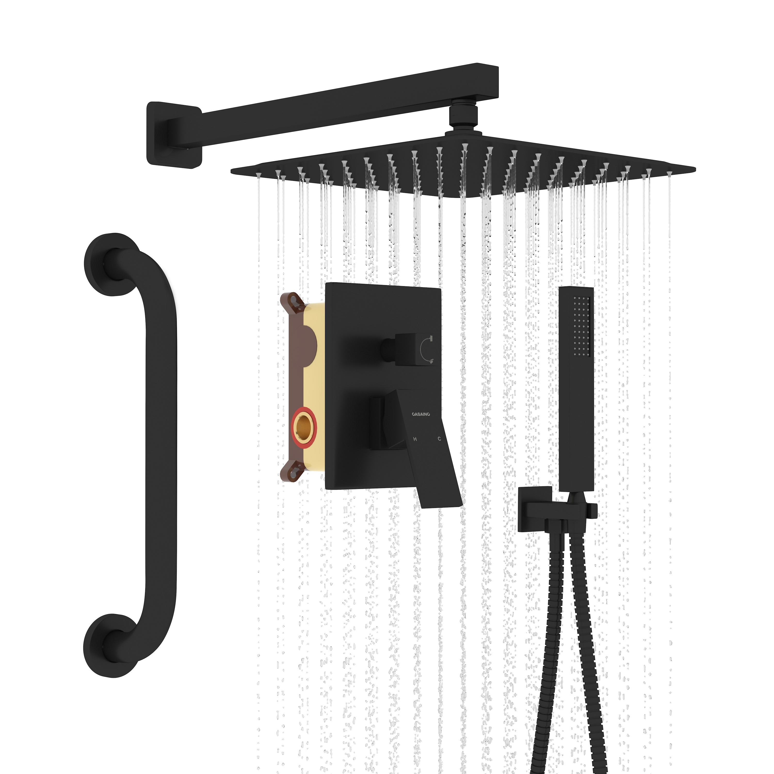10-inch ADA Compliant Shower System with Handheld Shower