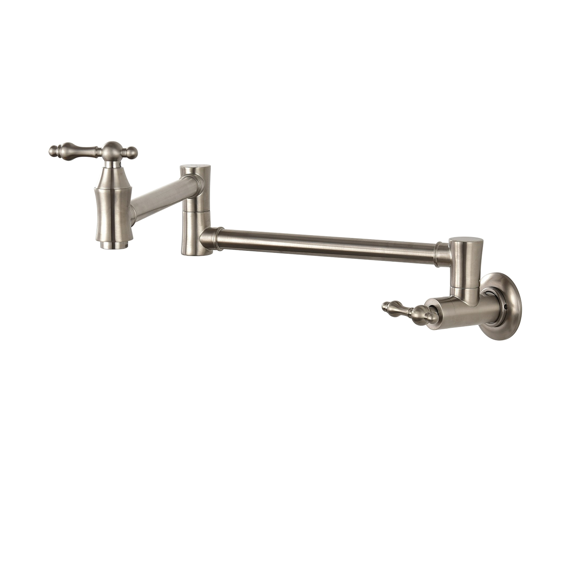 Retro Solid Brass Folding Kitchen Faucet with Aerated High-Flow Water