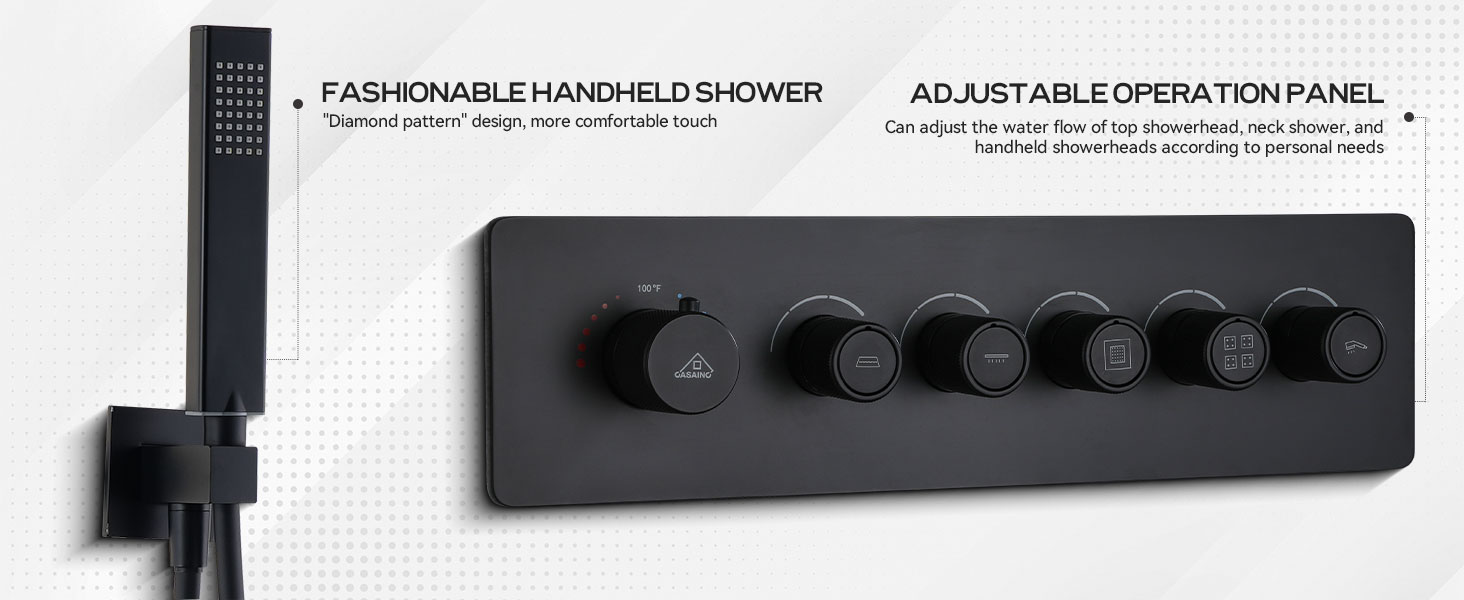 Adjustable Water Flow Shower System